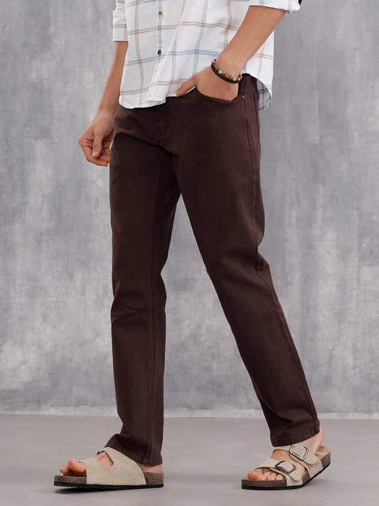 Overdyed 5 Pocket Jeans I Brown| Wvjn2052S