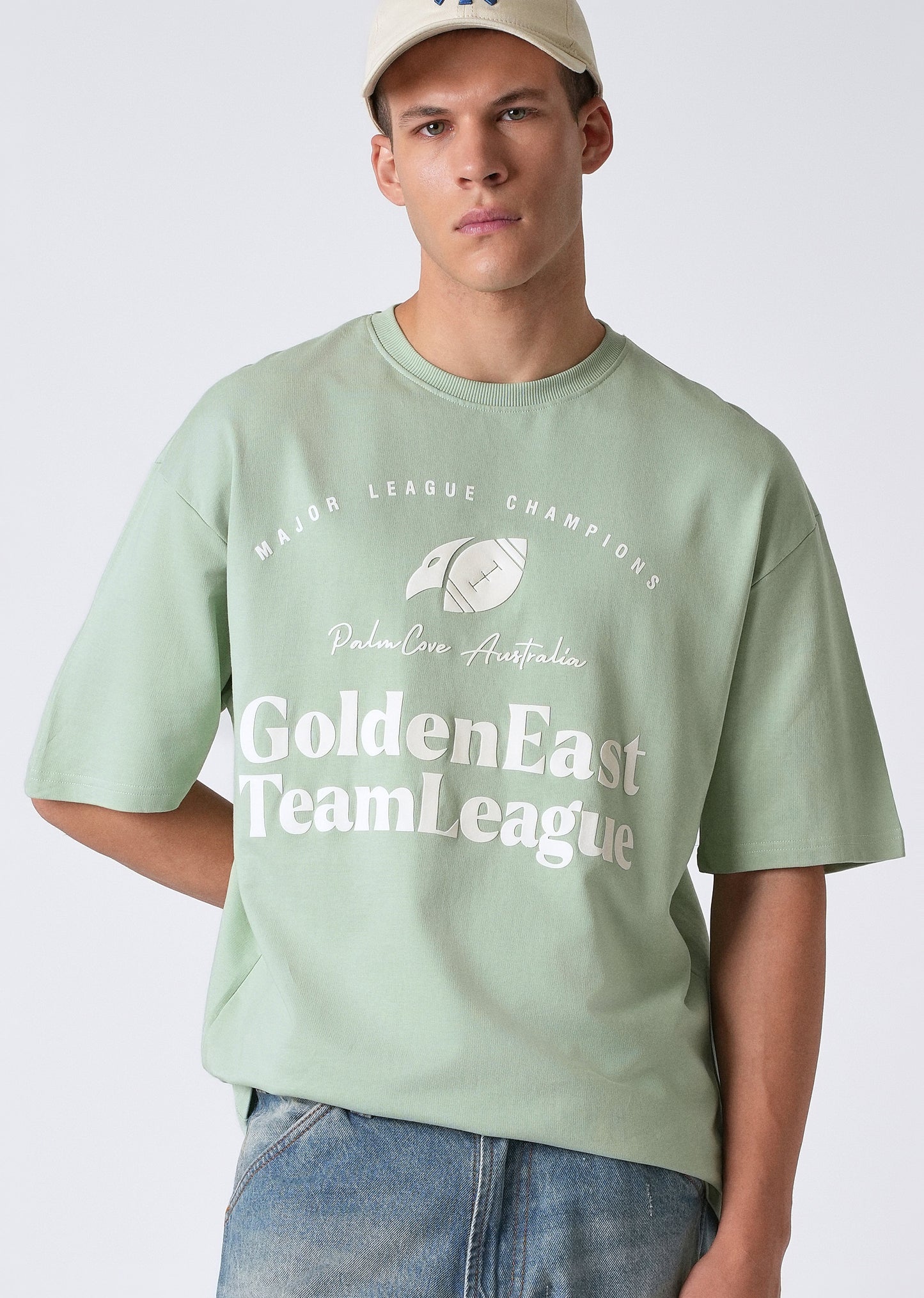 Green Graphic Print Oversized T-shirt
