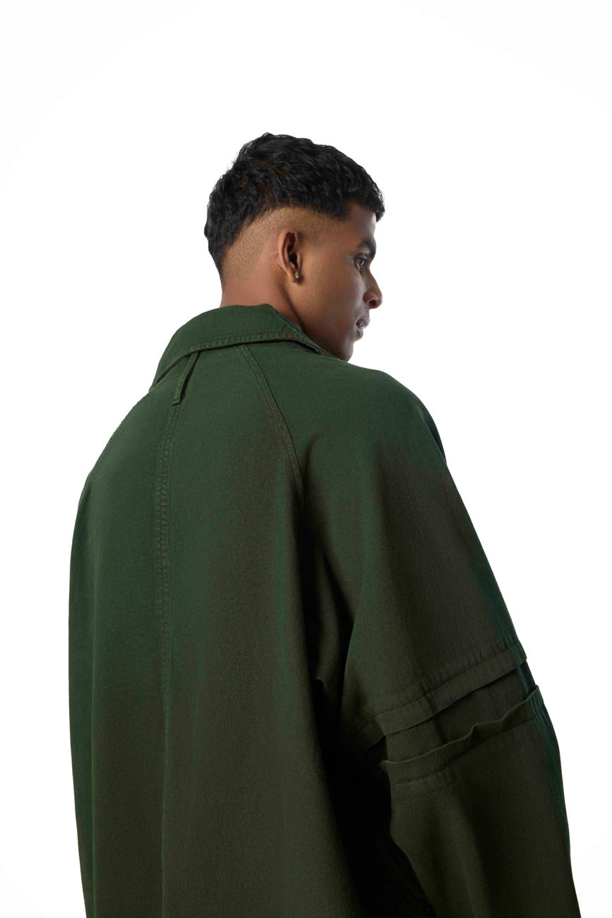 Hobo Shacket // Hunter Green