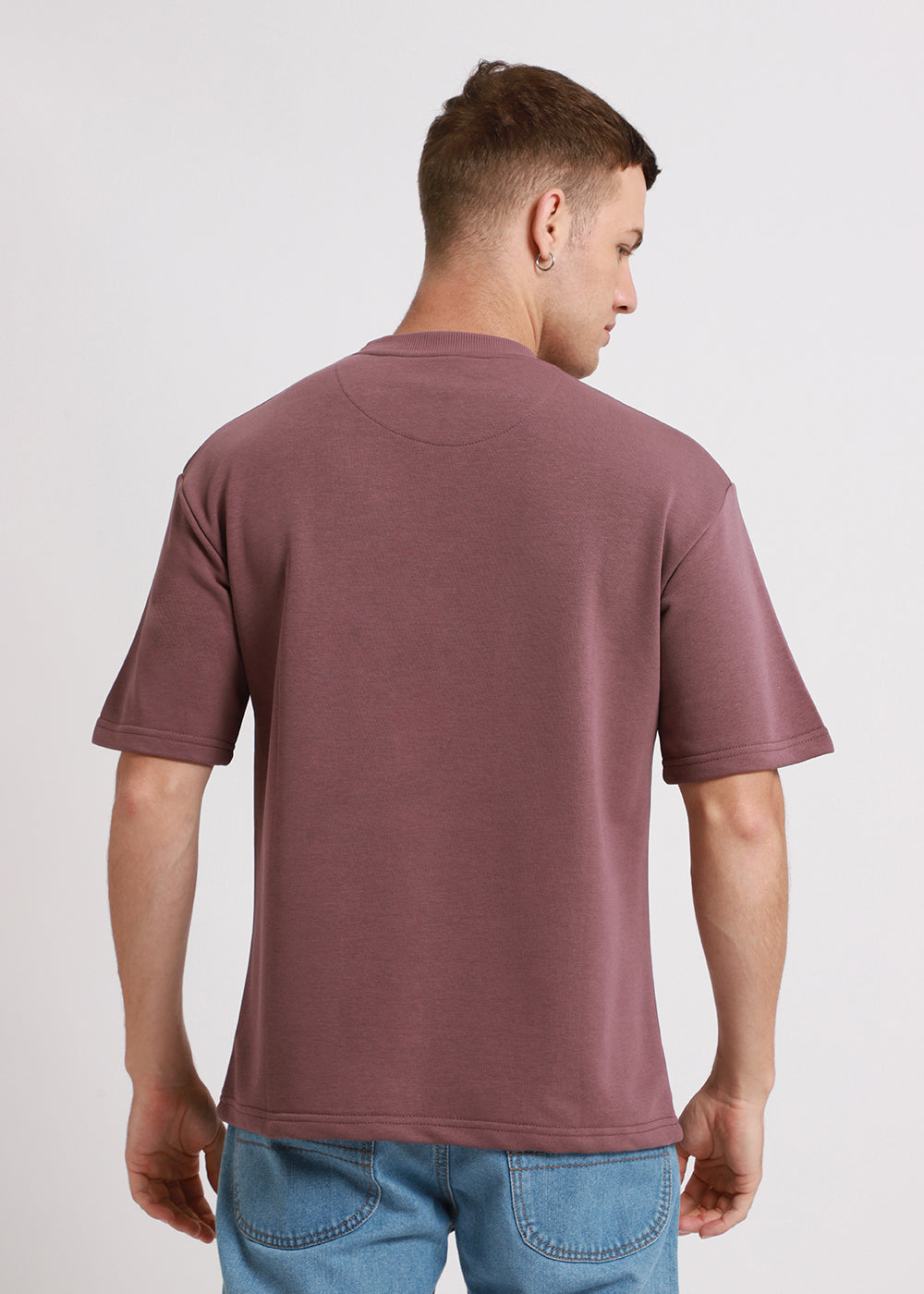 Lilac Oversized Plain Basic T-shirt