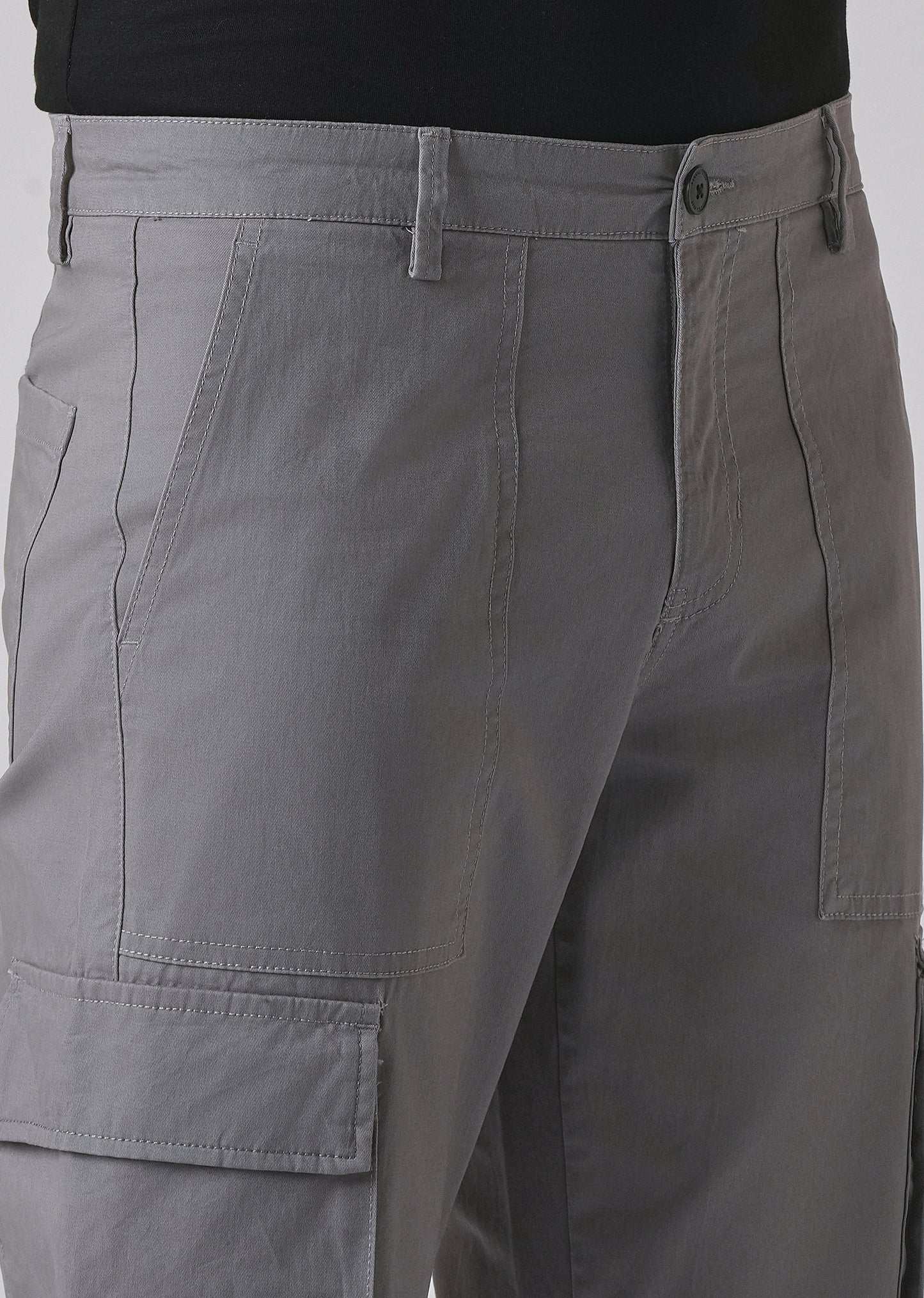 Artic Grey Zipper Cargo Pant