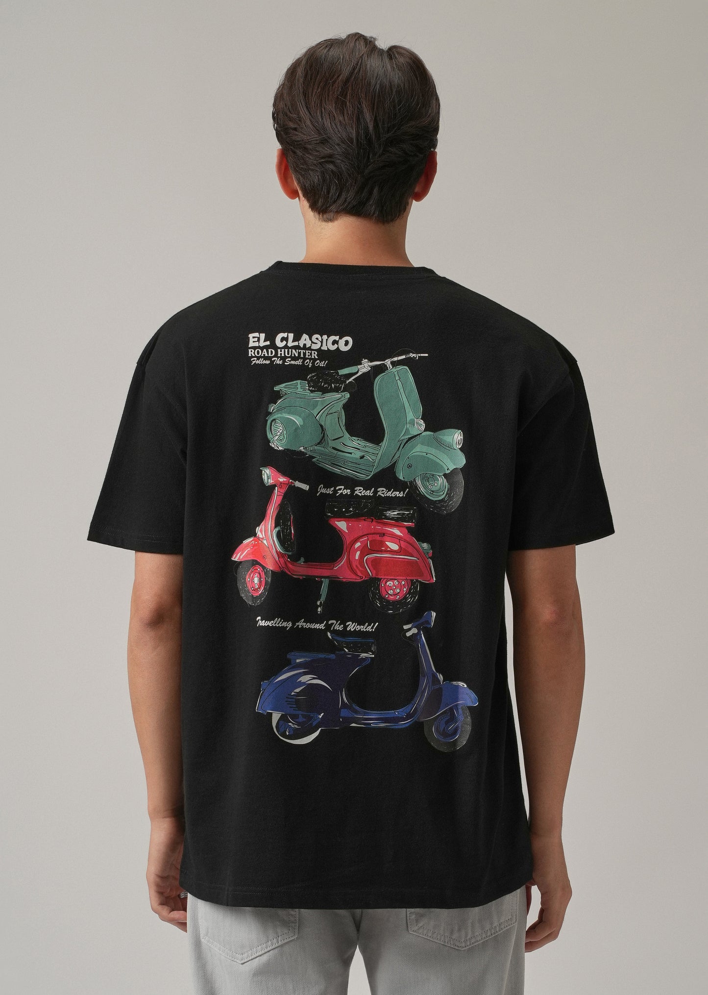 Black Back Print Oversized T-shirt