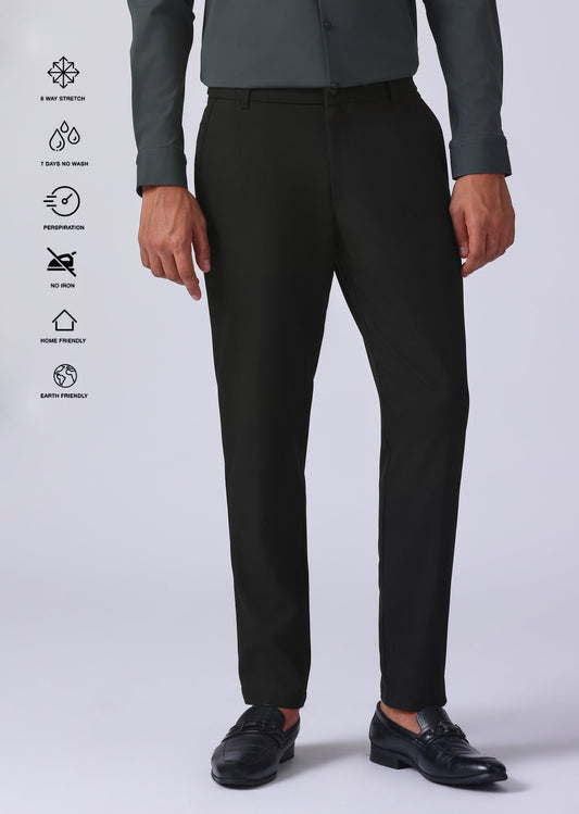 Black 8 Way Stretch Trousers