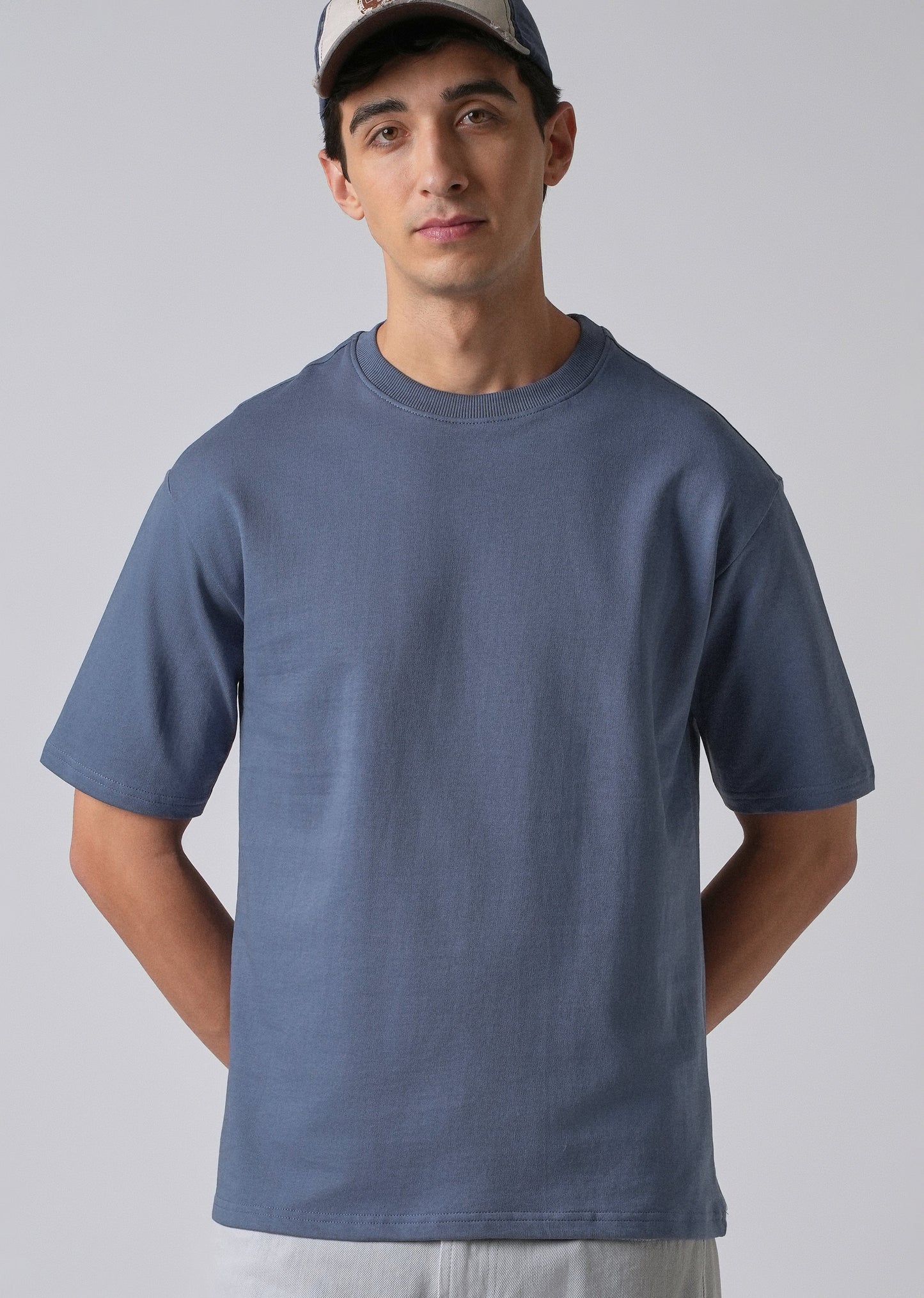 Blue Basic Relaxed Fit T-shirt
