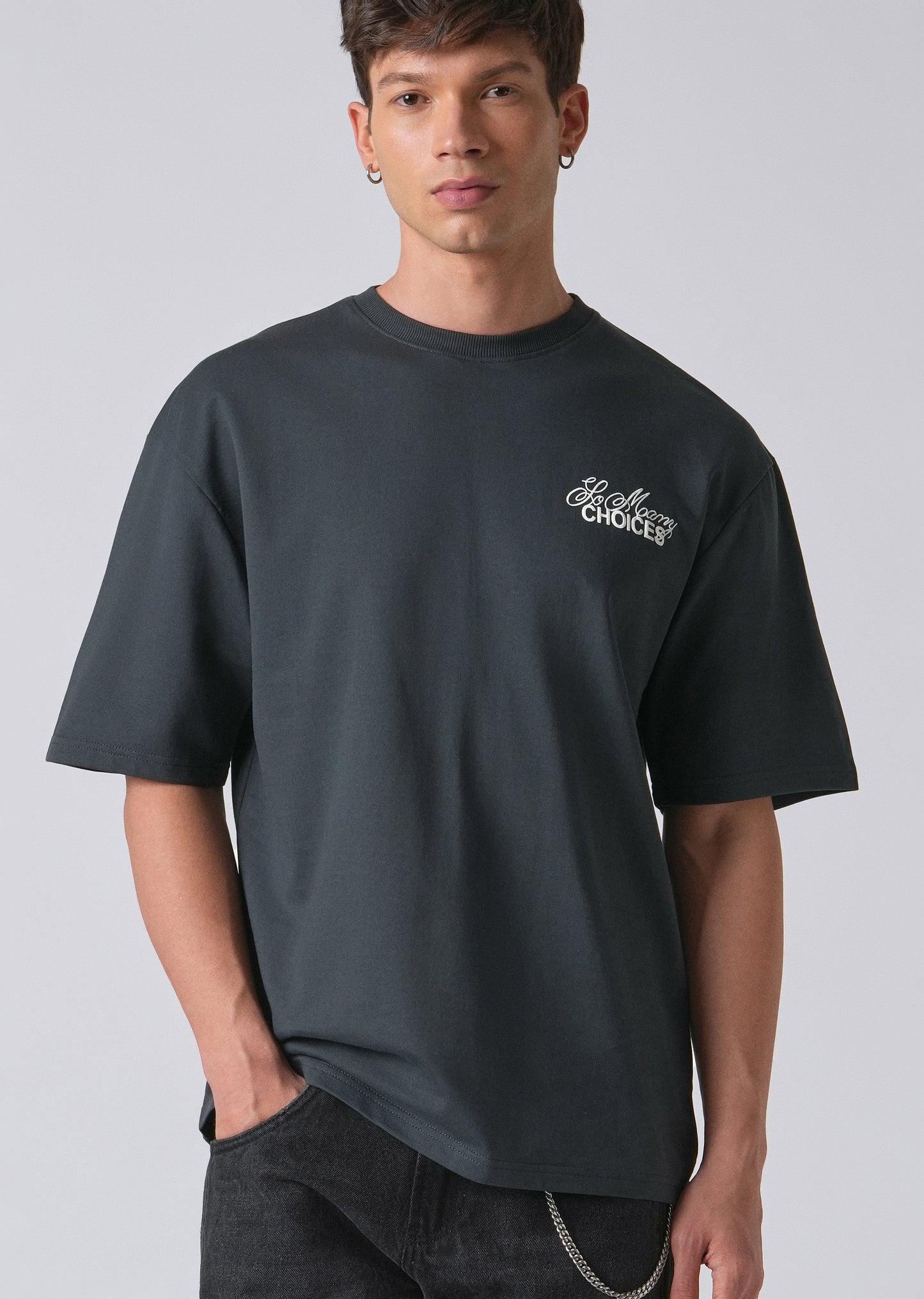 Dark Gray Oversized T-shirt