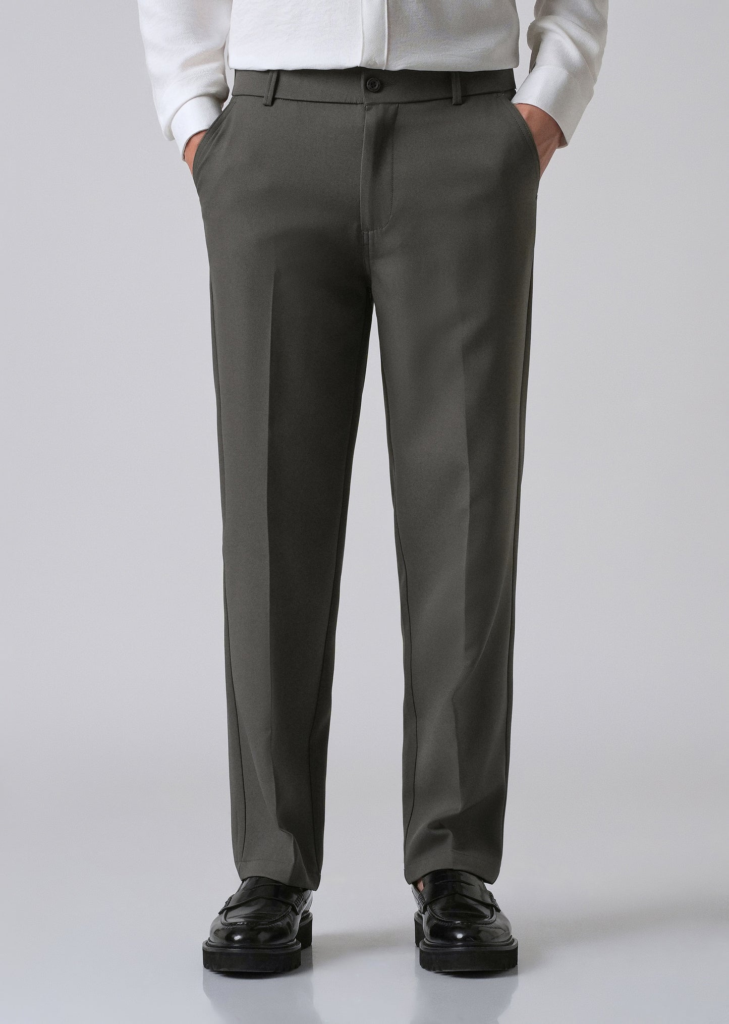 Dark Grey Relaxed Fit Trousers