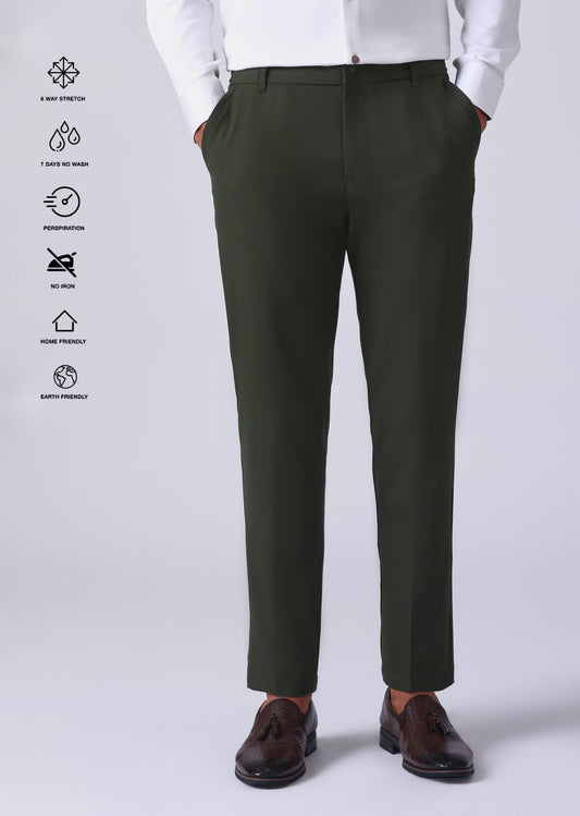 Dark Green 8 Way Stretch Trousers