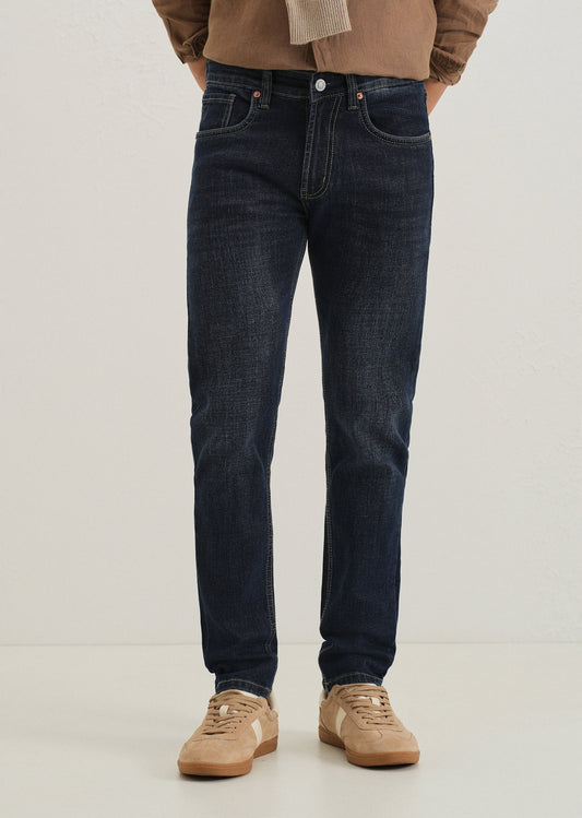 Deep Blue Slim Fit Denim