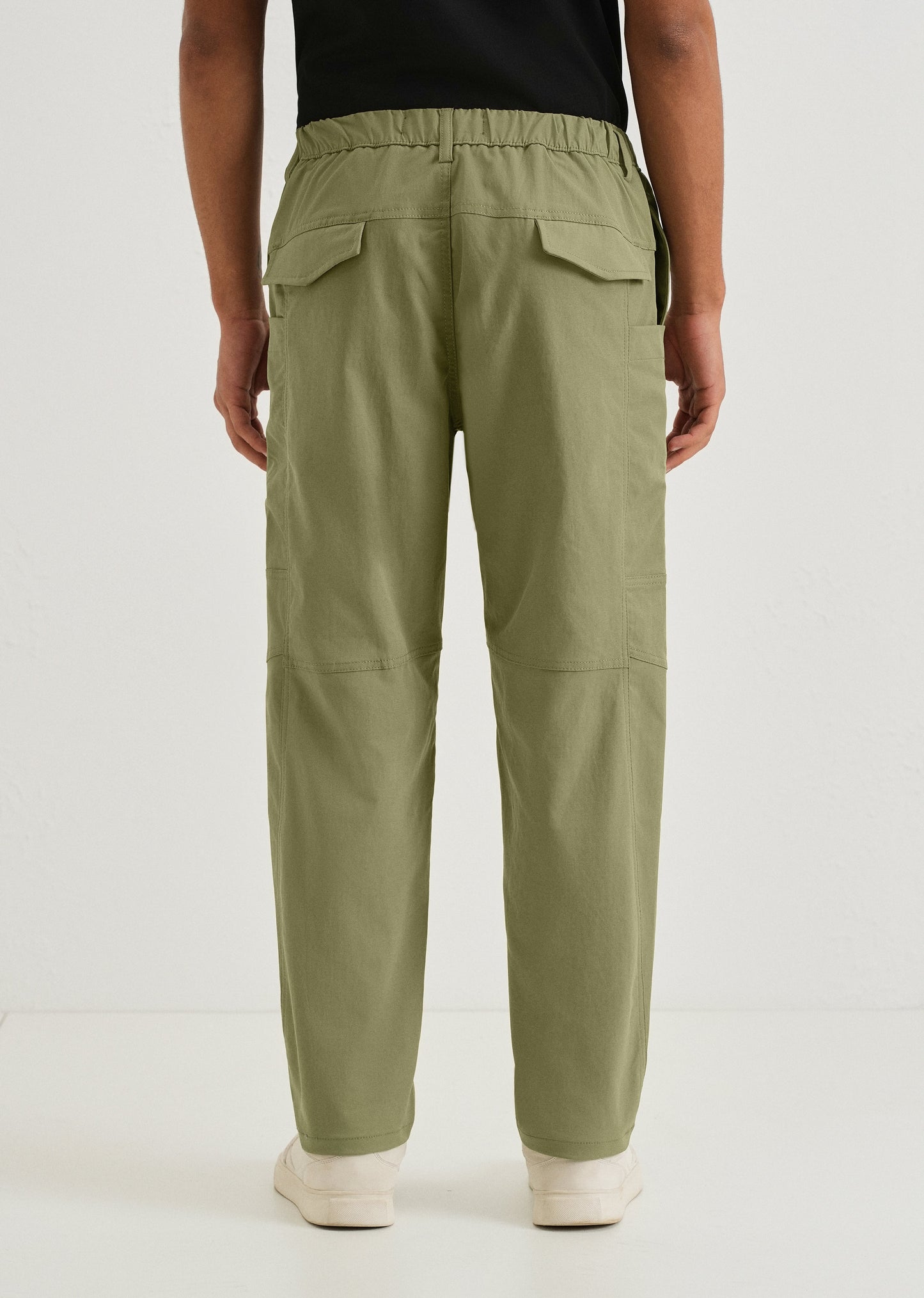 Forest Green Drawstring Panel Cargo