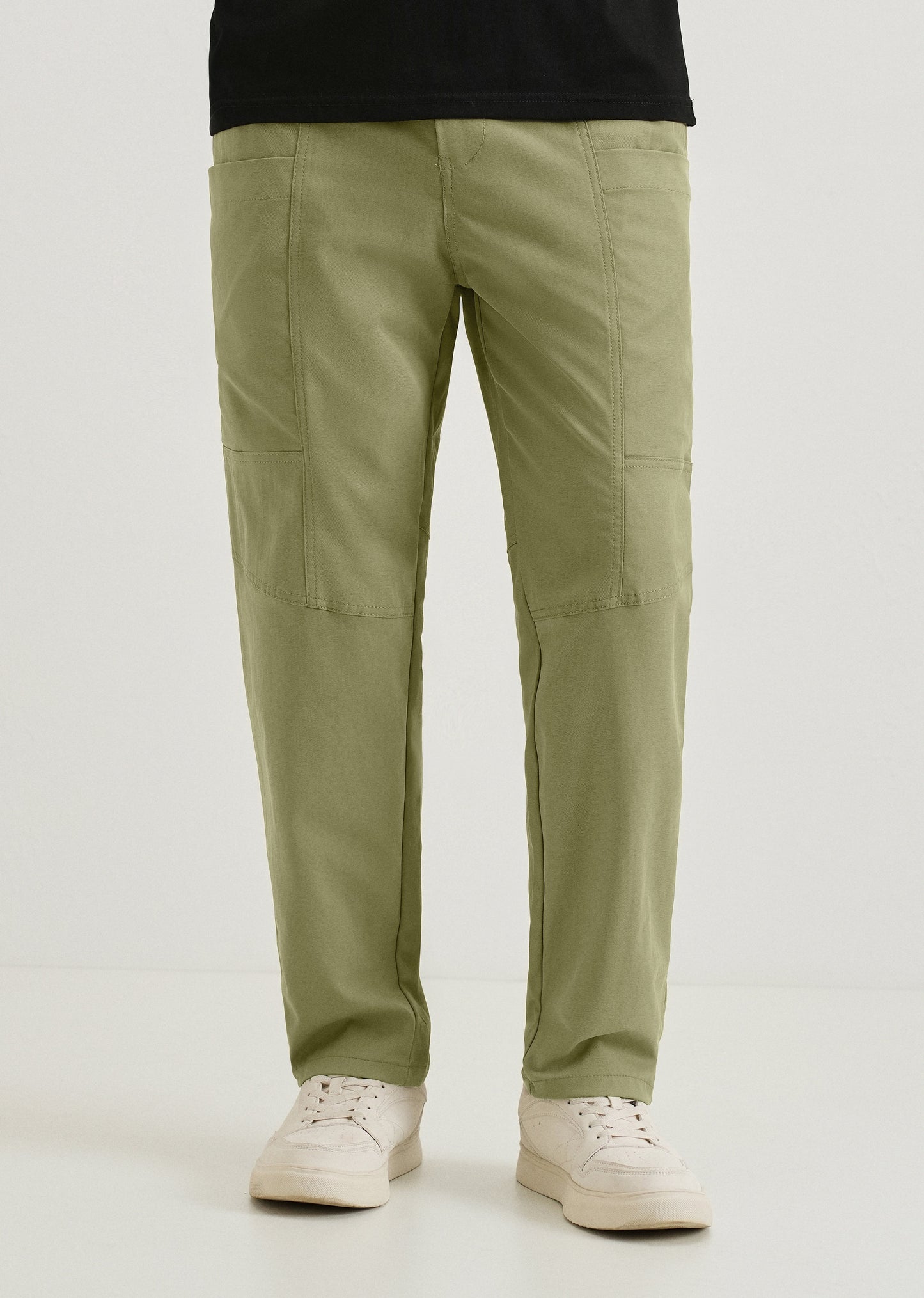 Forest Green Drawstring Panel Cargo