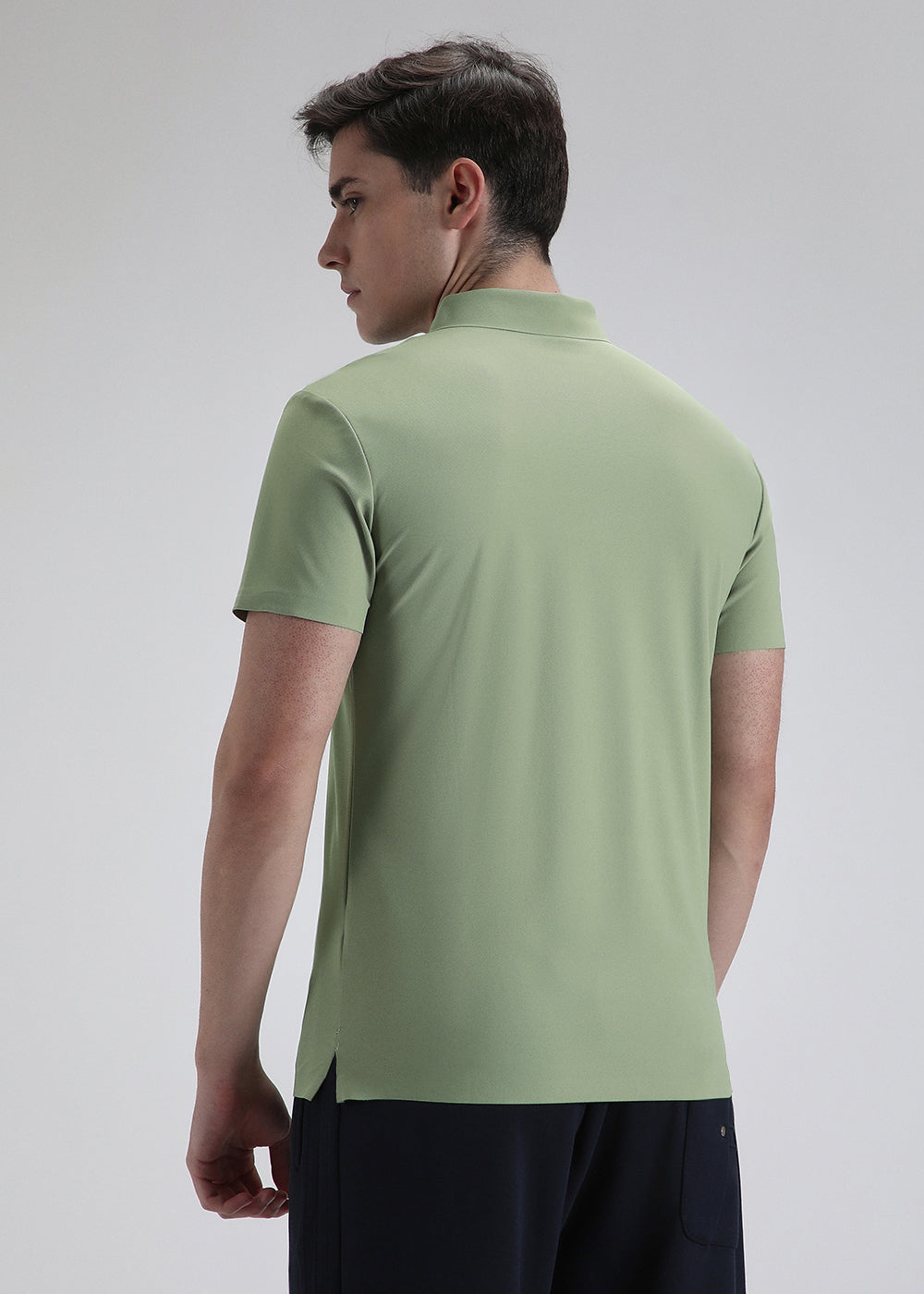 Green Plain Stitchless Polo T-shirt