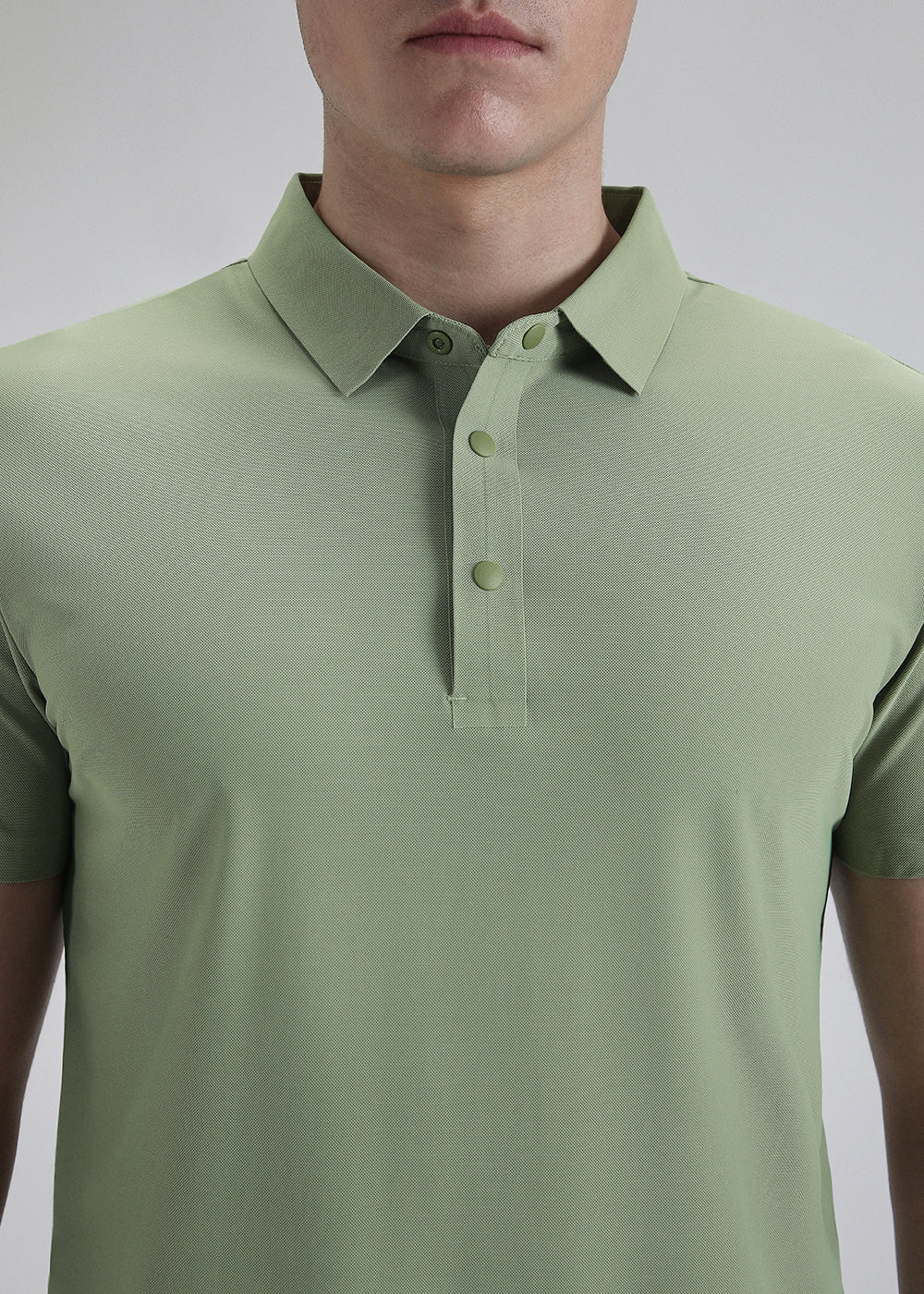 Green Plain Stitchless Polo T-shirt