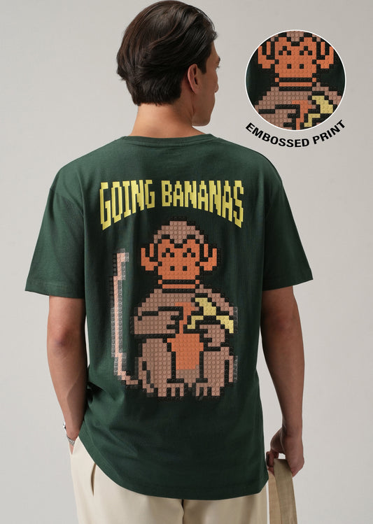 Green Back Printed Oversized T-Shirt