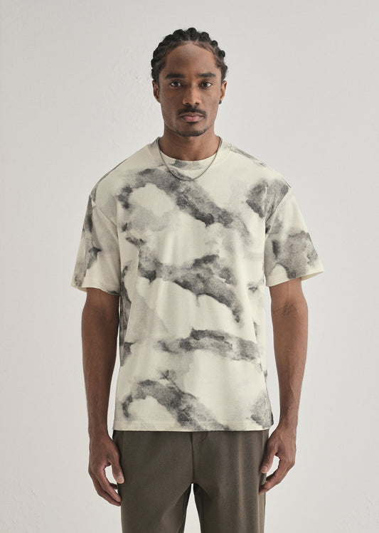 Grey Clould Wash Textured Oversized T-shirt