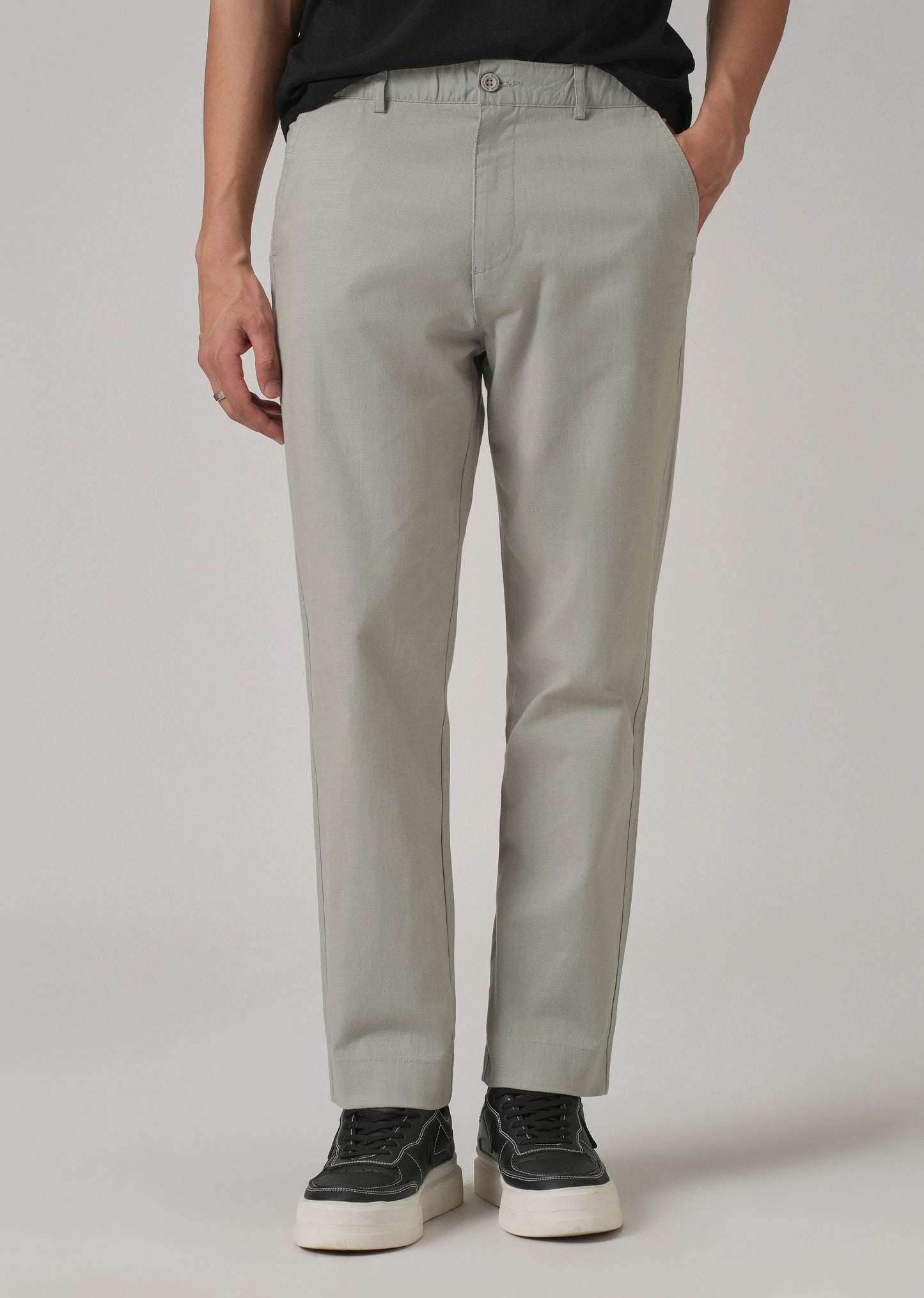 Light Grey Cotton Trouser