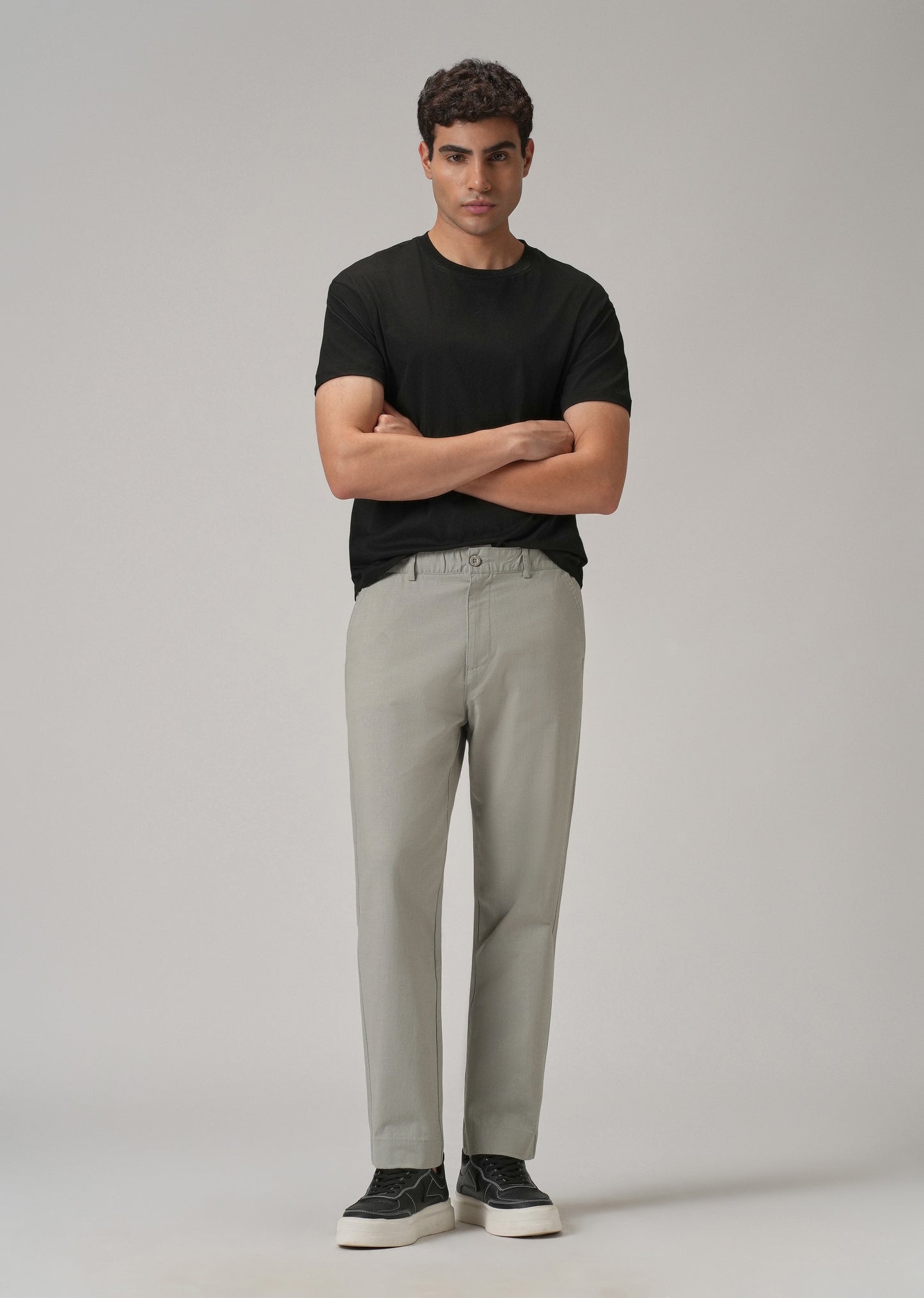 Light Grey Cotton Trouser