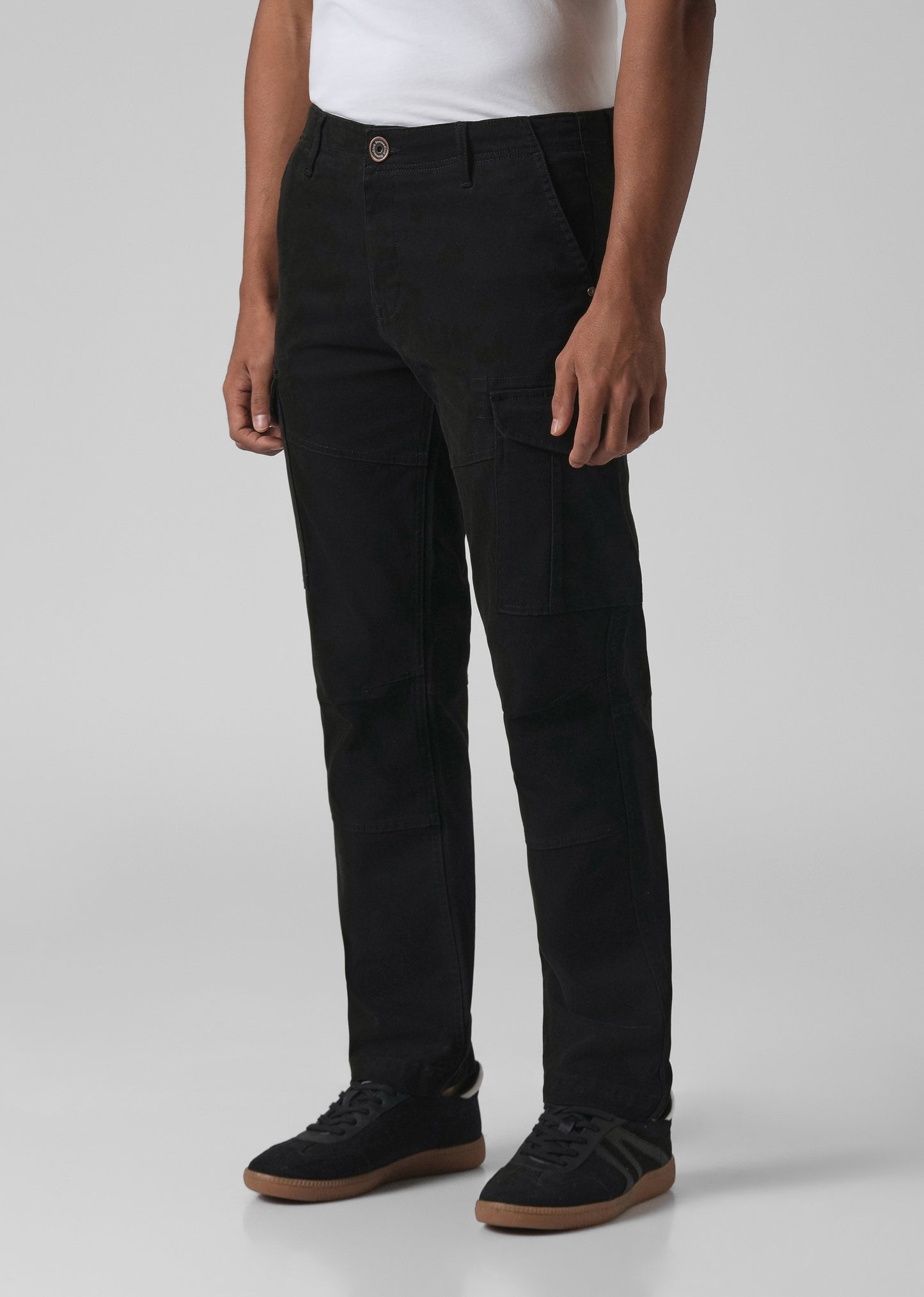 Midnight Black Regular Fit Cargo Pant