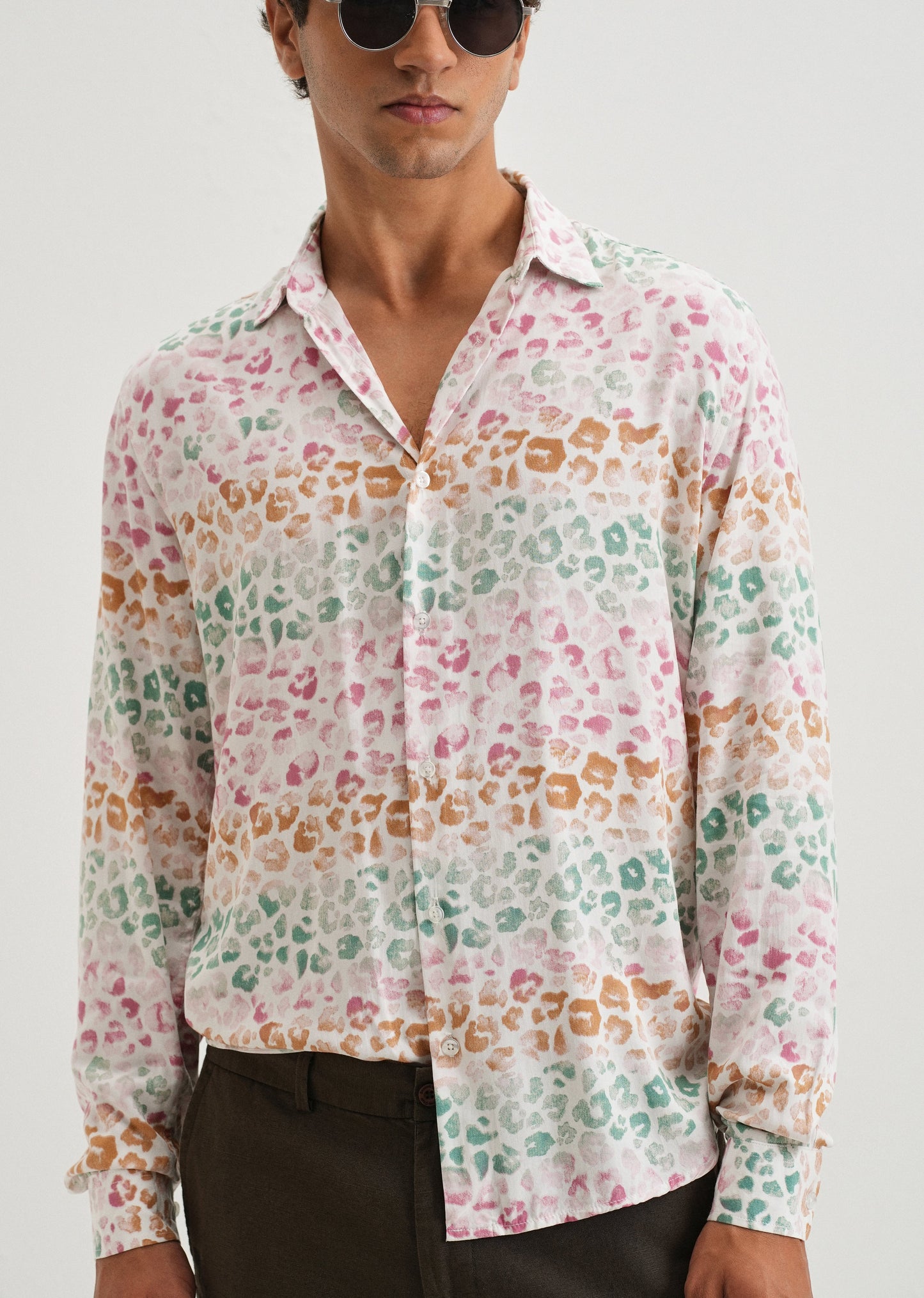Multi coloured Panthera Print Full sleeve shirt