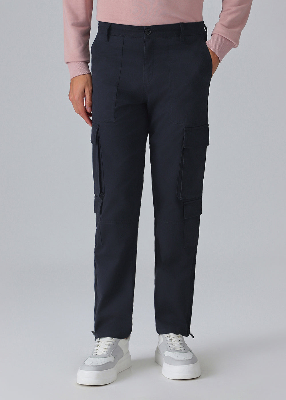 Sapphire Blue Zipper Cargo Pant