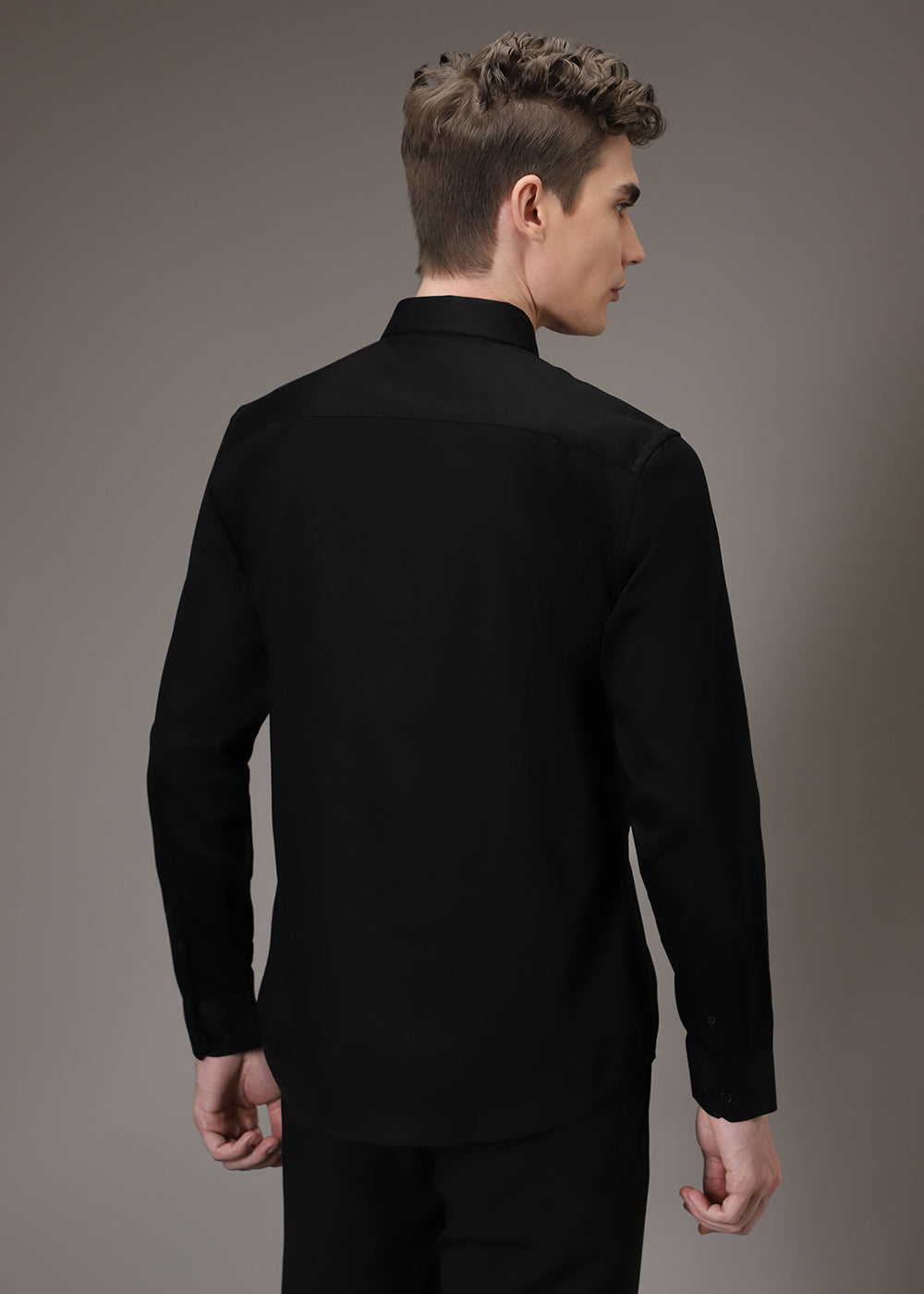 Noire Lion Embroidery Designer Shirt