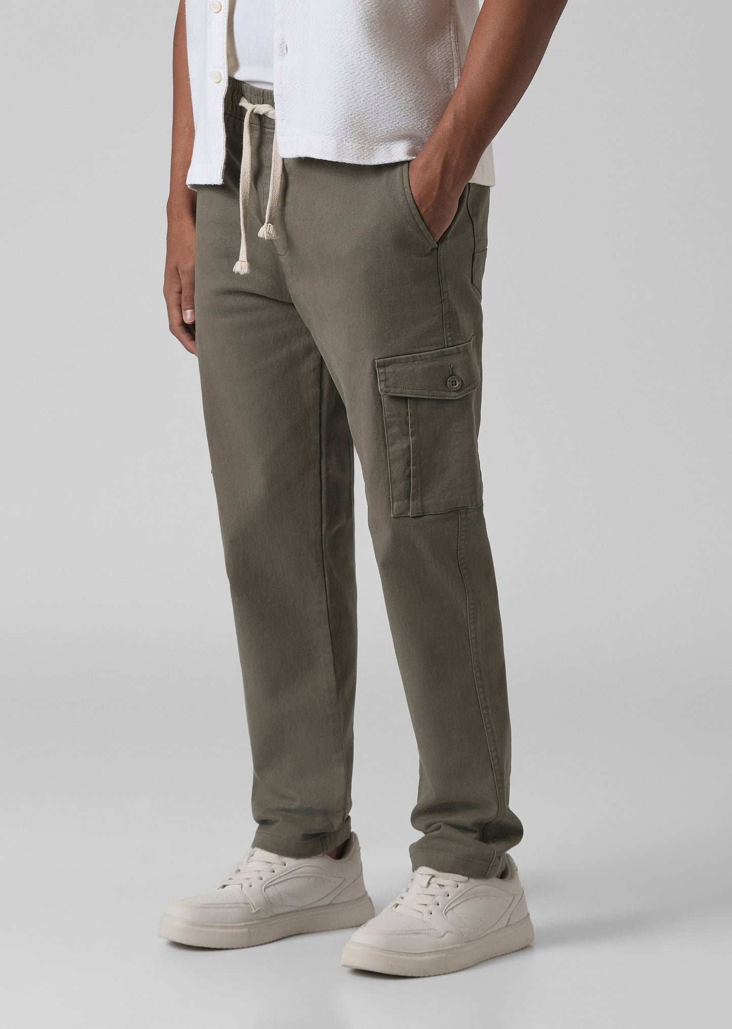 Olive Green Regular Fit Cargo Pant