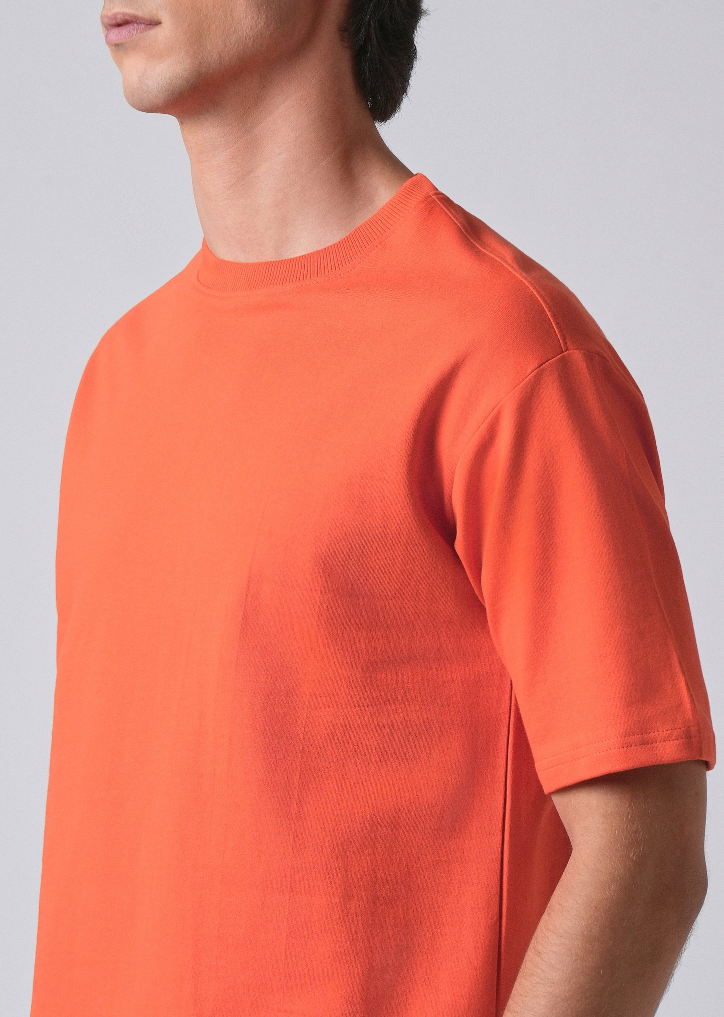 Orange Basic Relaxed Fit T-shirt