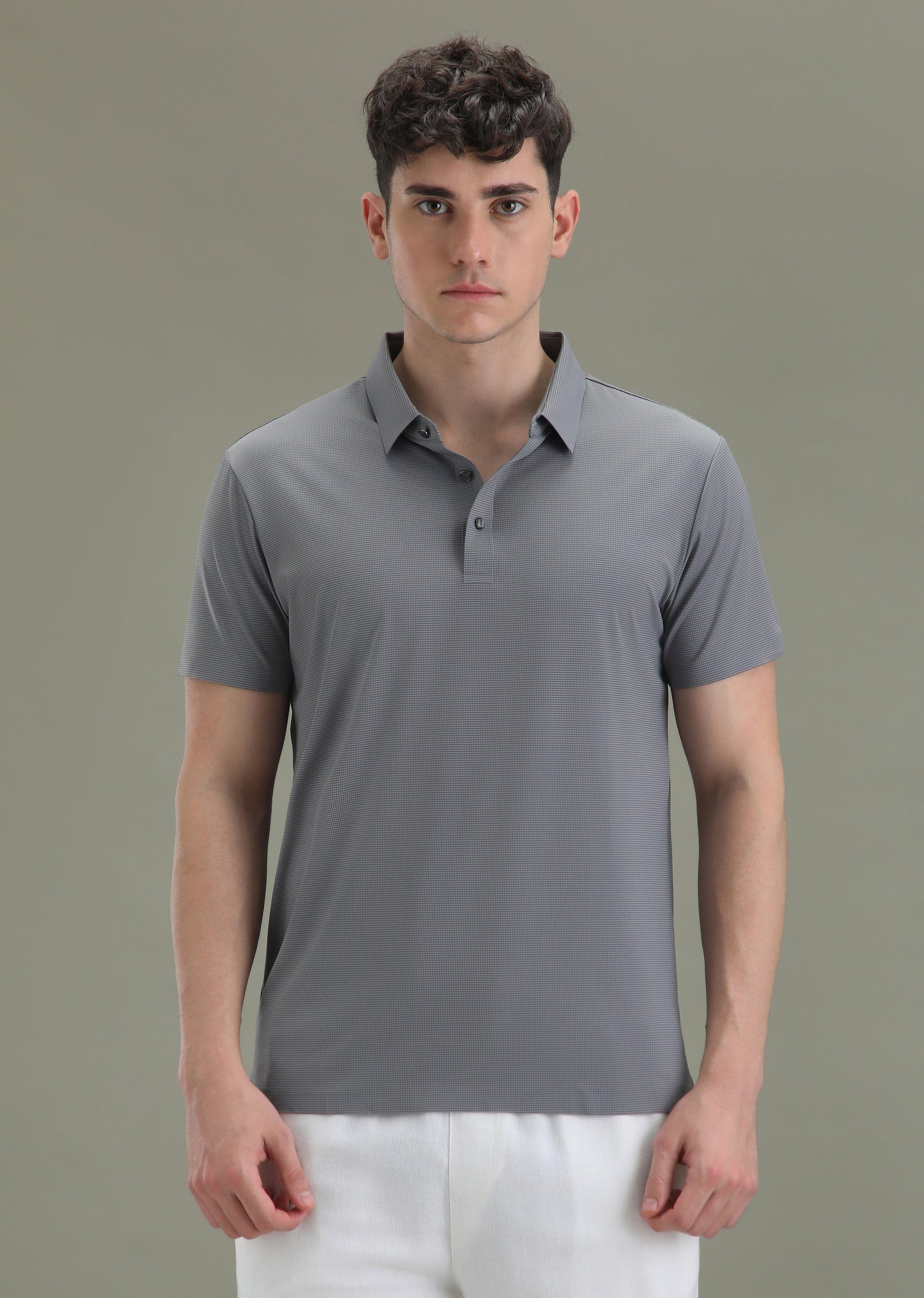 Patterned Violet Plain Stitchless Polo T-shirt