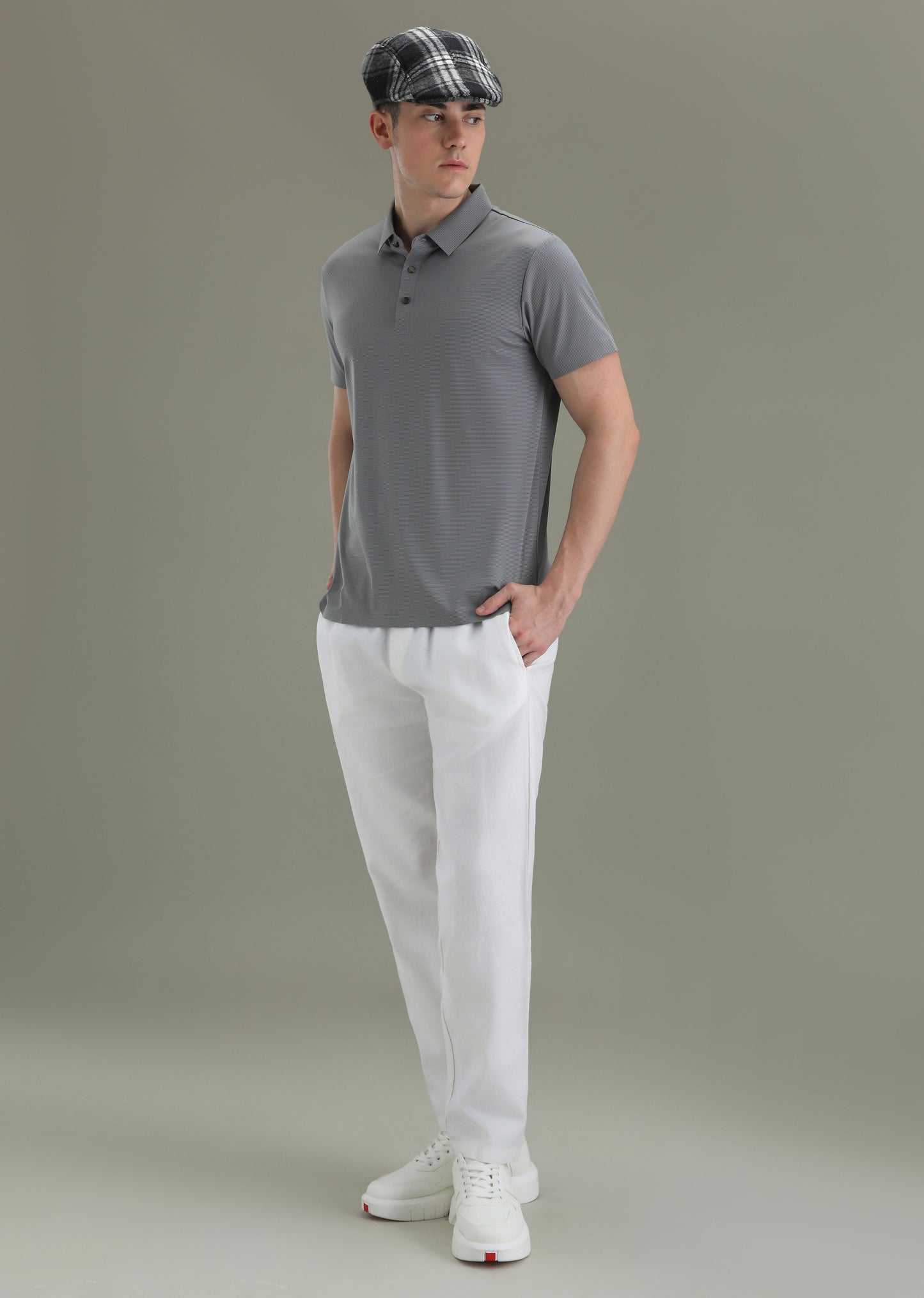 Patterned Violet Plain Stitchless Polo T-shirt