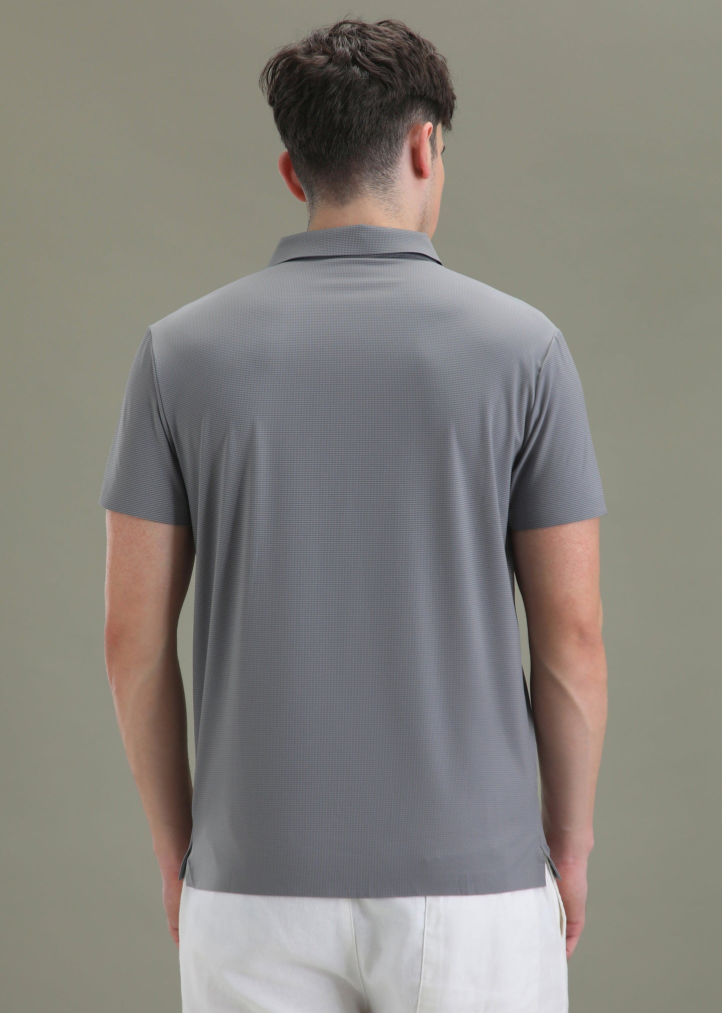 Patterned Violet Plain Stitchless Polo T-shirt