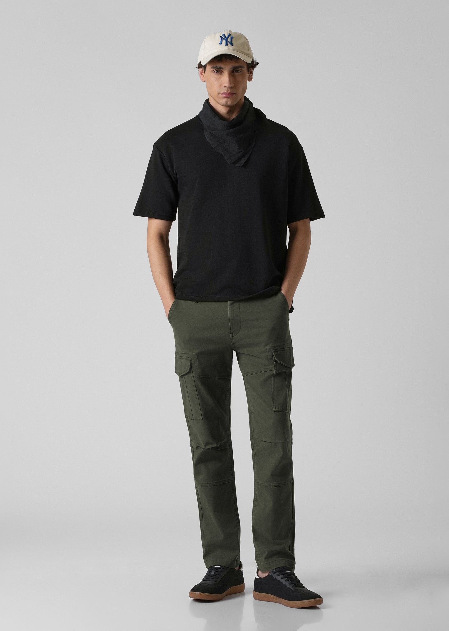 Pine Green Regular Fit Cargo Pant