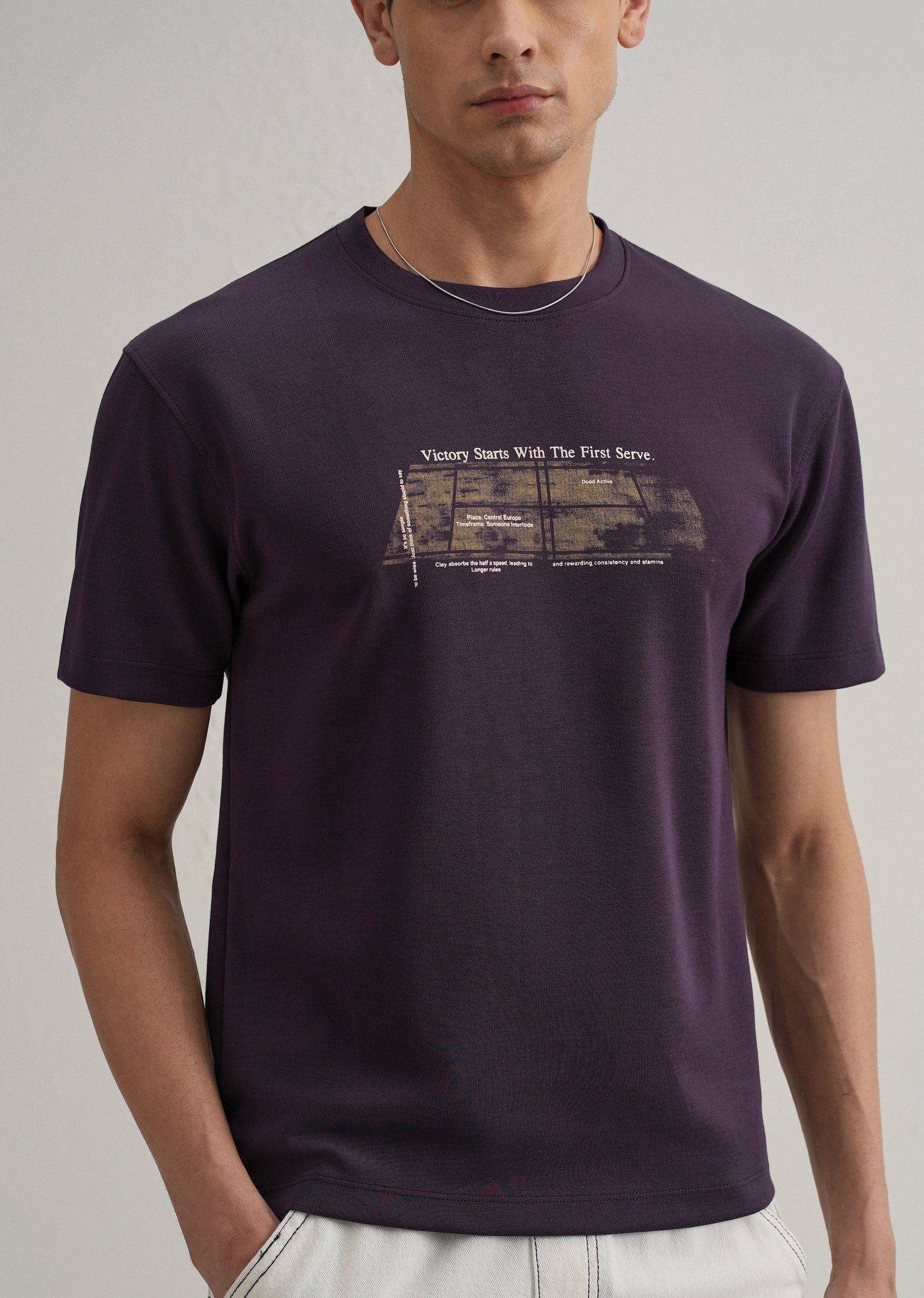 Purple Graphic Printed T-shirt