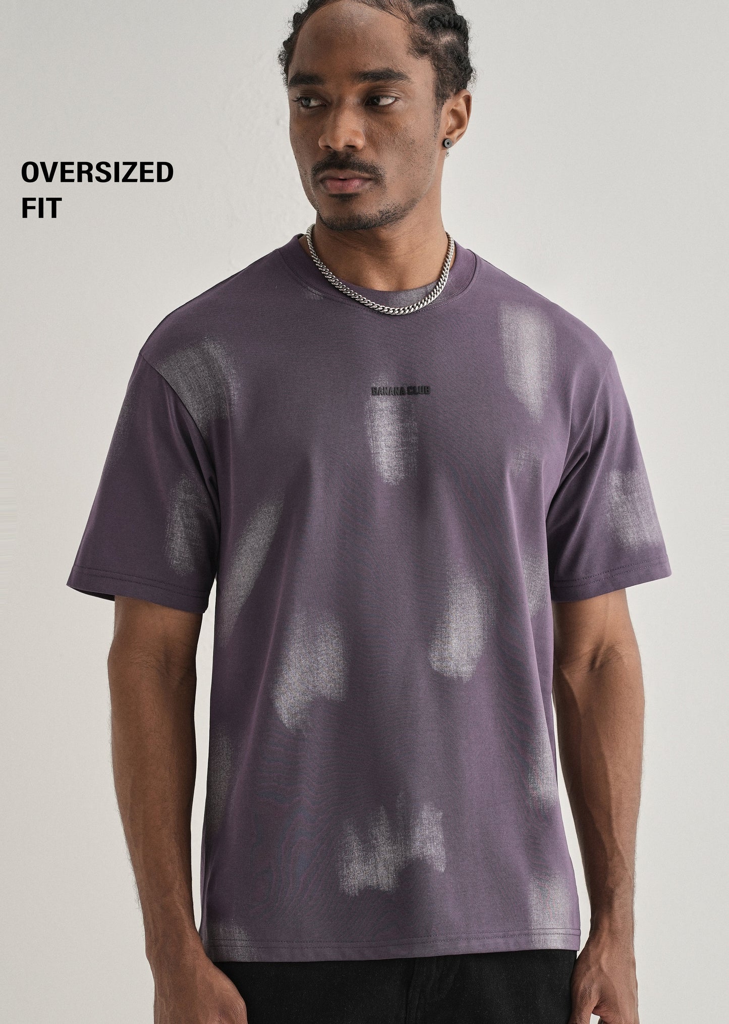 Purple Brushstroke Oversized T-shirt