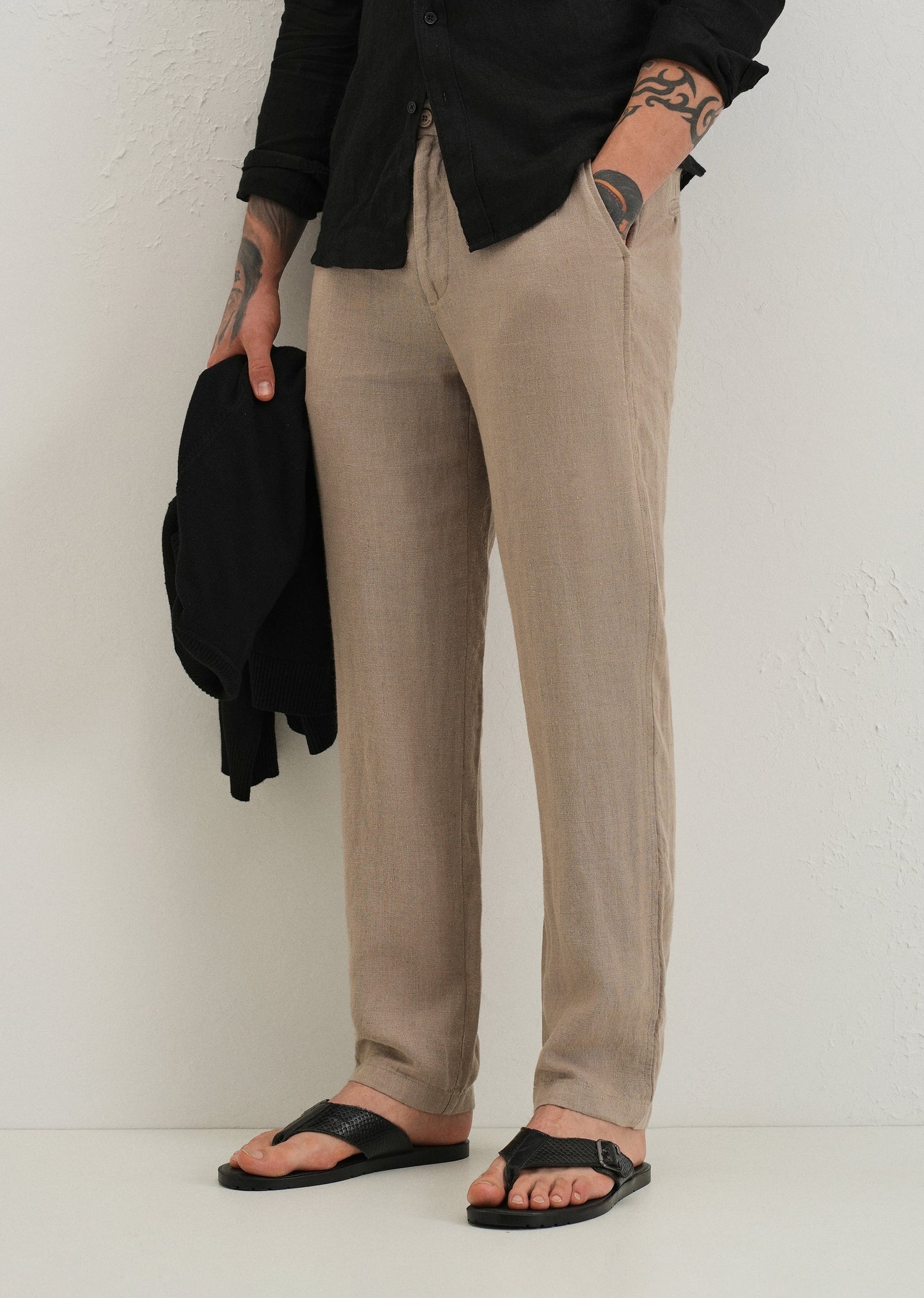 Sand Brown Linen pant