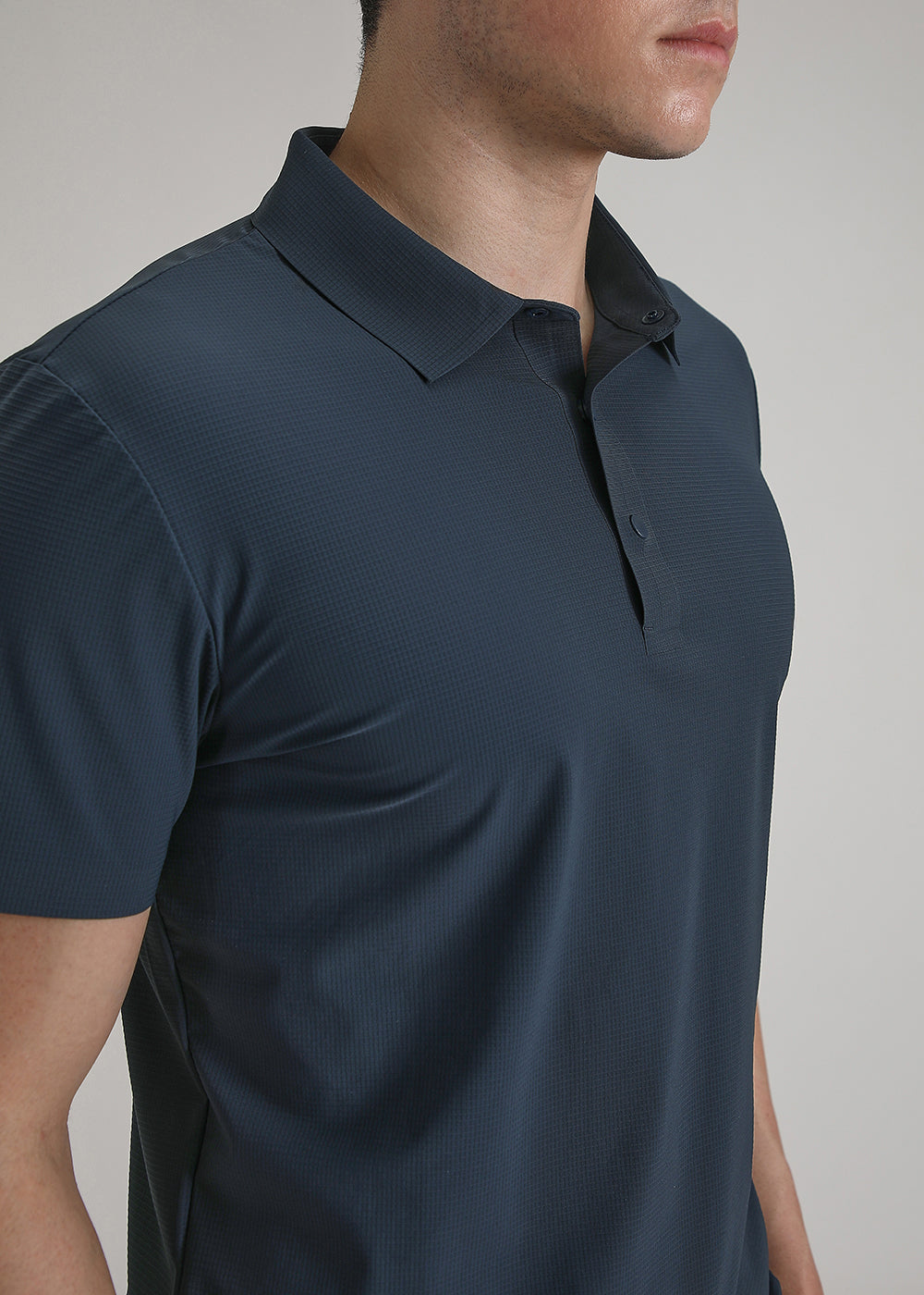 Self Blue Plain Stitchless Polo T-shirt