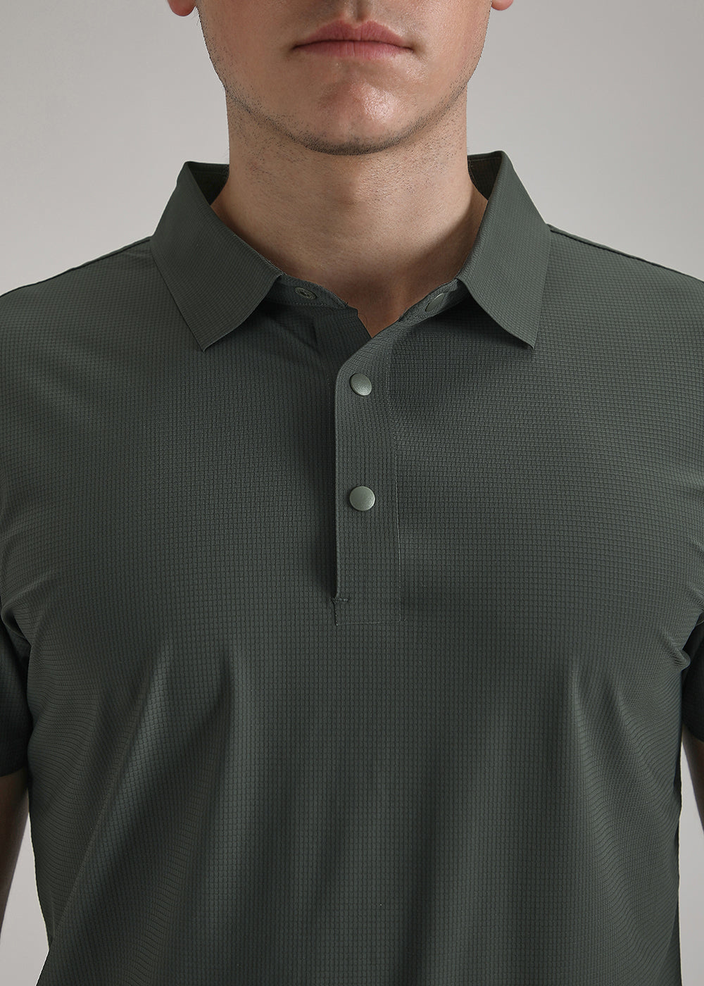 Self Green Plain Stitchless Polo T-shirt