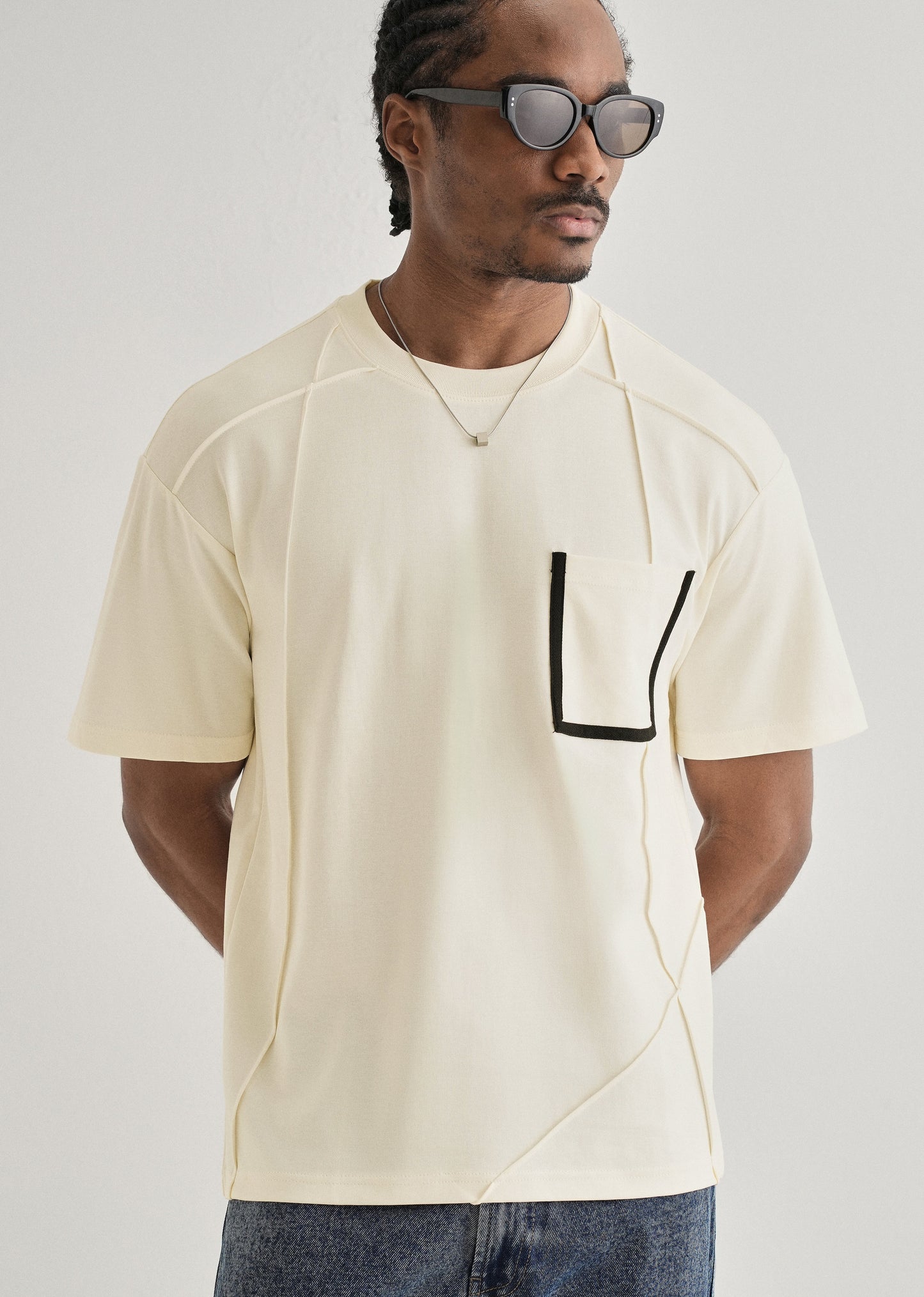 Soft Cream Cut & Sew Oversized T-shirt