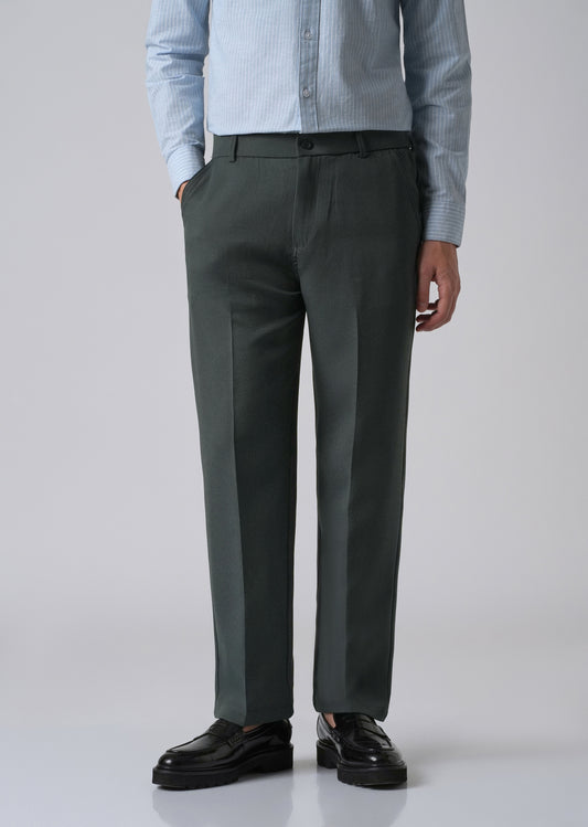 Teal Green Relaxed Fit Trousers