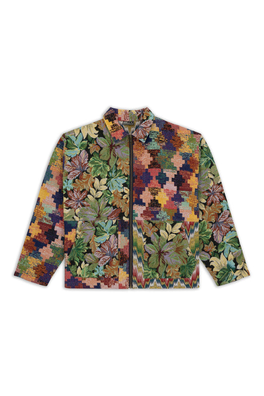 Flowers are dope // Jacquard Bomber Jacket
