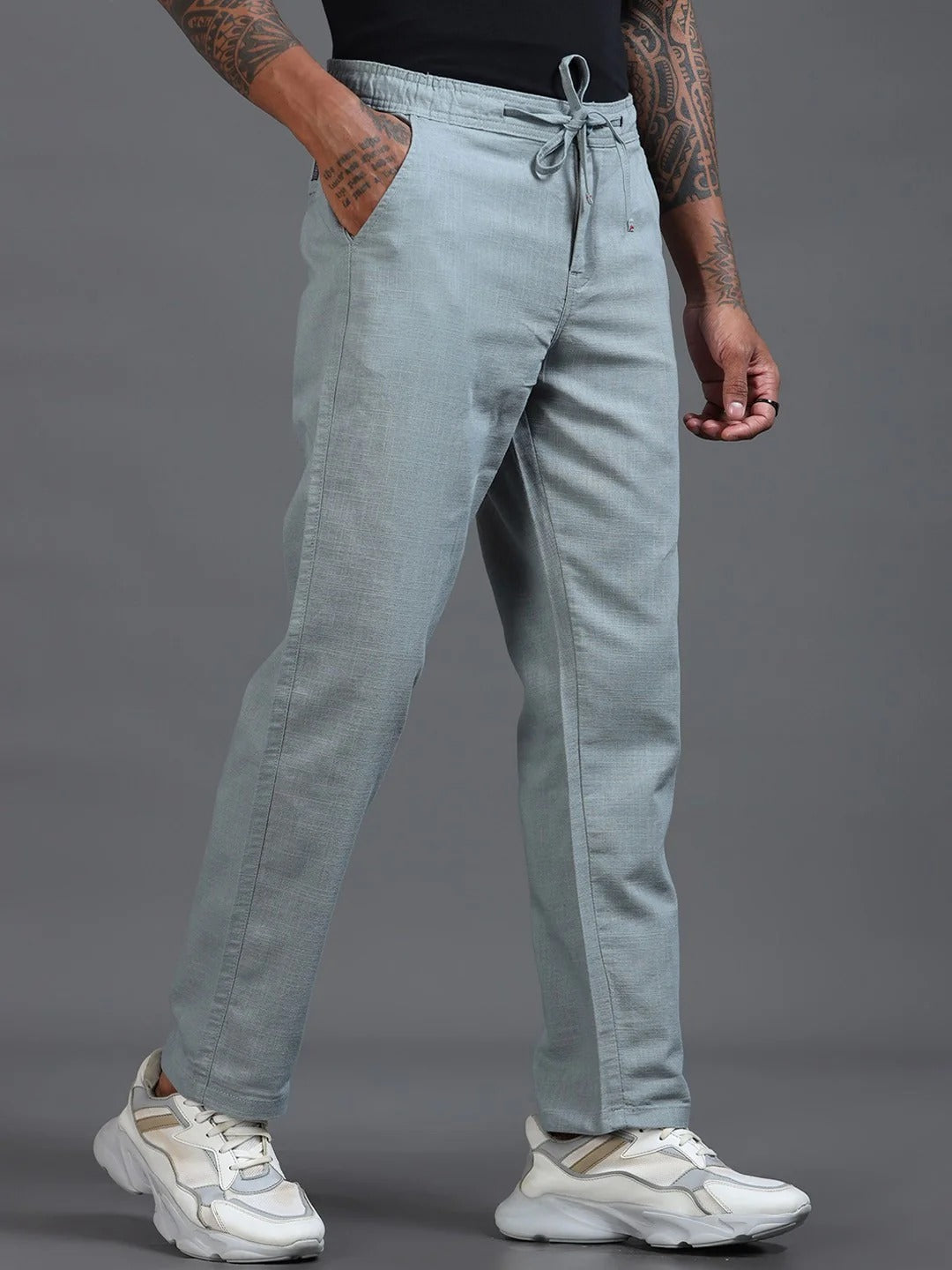 Men's Beige Linen Pants – Lightweight & Breathable