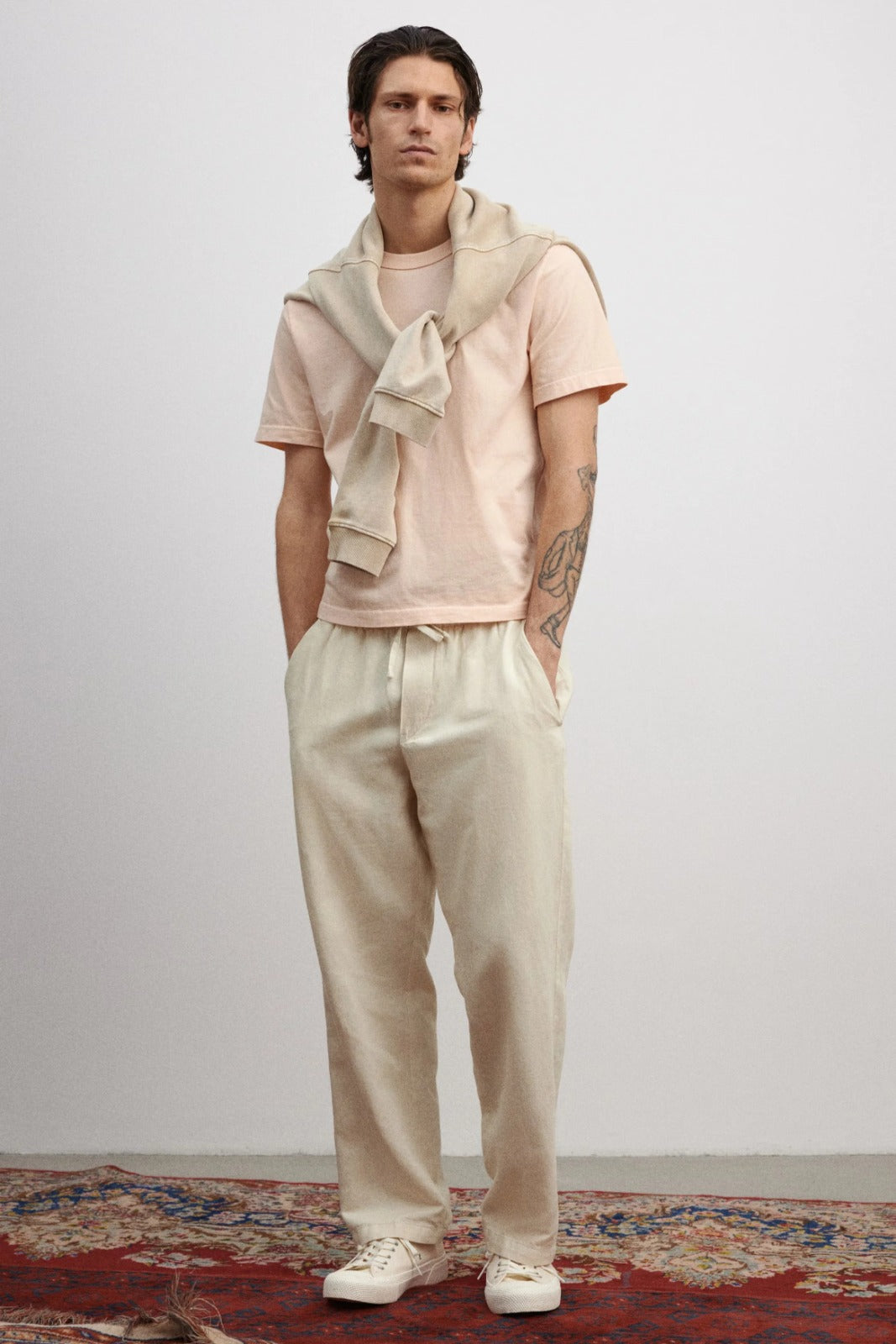 Men's Beige Linen Pants – Lightweight & Breathable