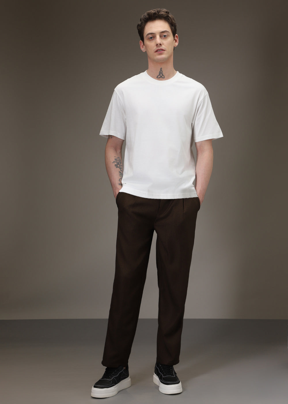 White Plain Basic Oversized T-shirt