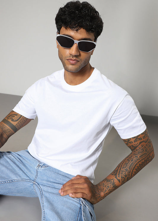 White Plain Basic T-shirt
