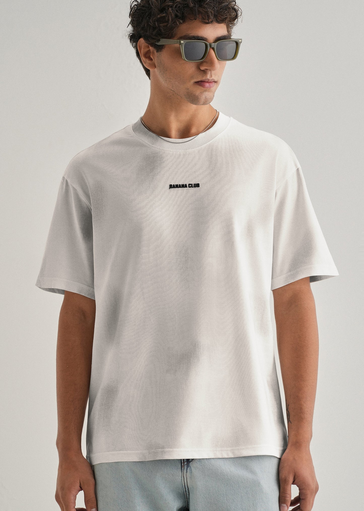White Brushstroke Oversized T-shirt