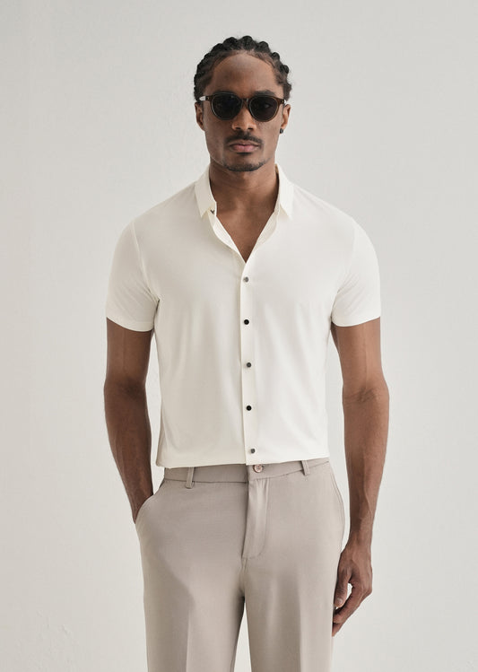White Stripe Seamless Shirt