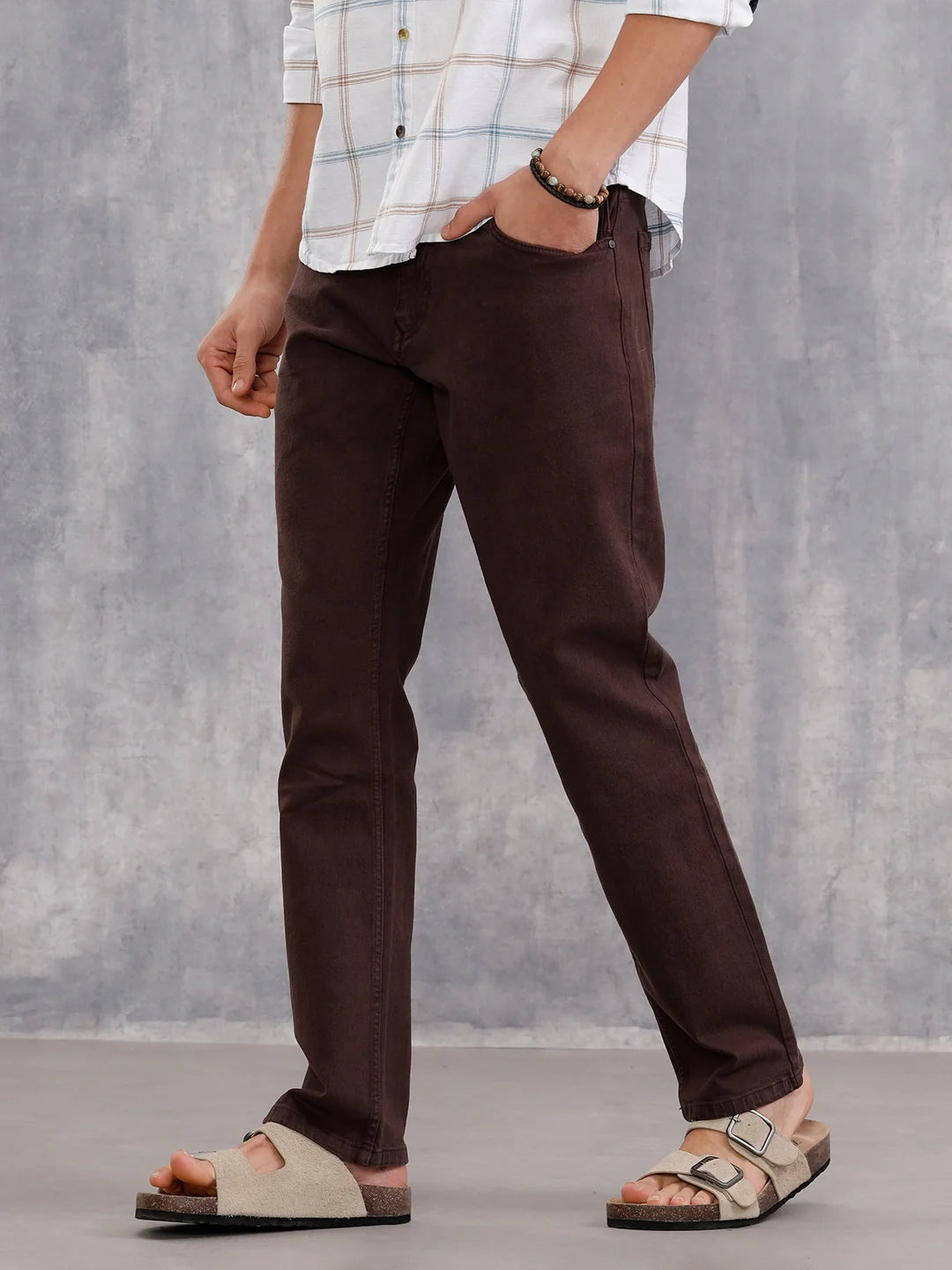 Overdyed 5 Pocket Jeans I Brown| Wvjn2052S