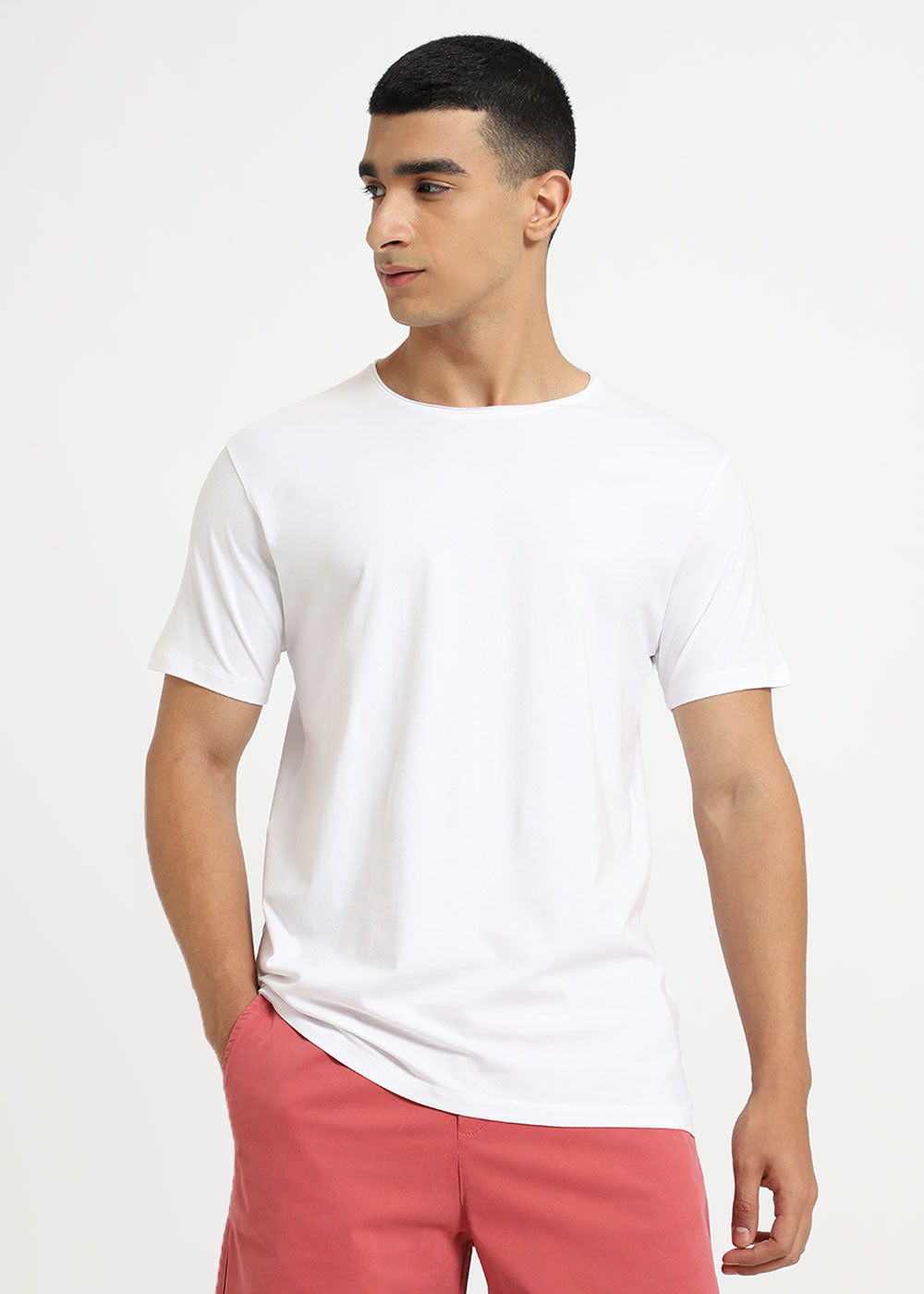 White Plain Crew neck T-shirt