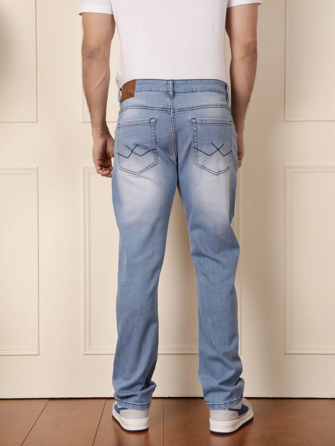 Heavy Fade Straight Fit Jeans | Light Blue