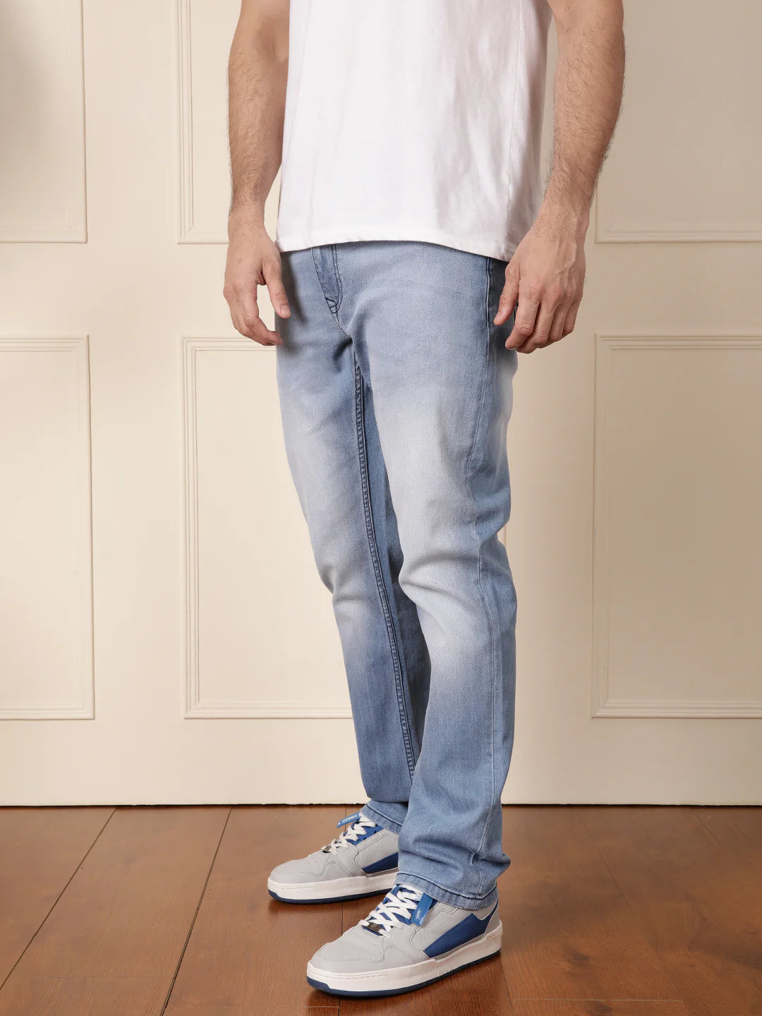 Heavy Fade Straight Fit Jeans | Light Blue