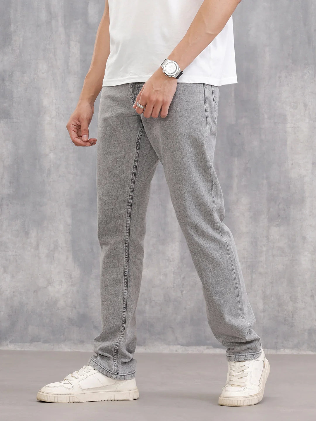 Heavy Washed Grey Jeans I Light Grey| Wvjn2069S