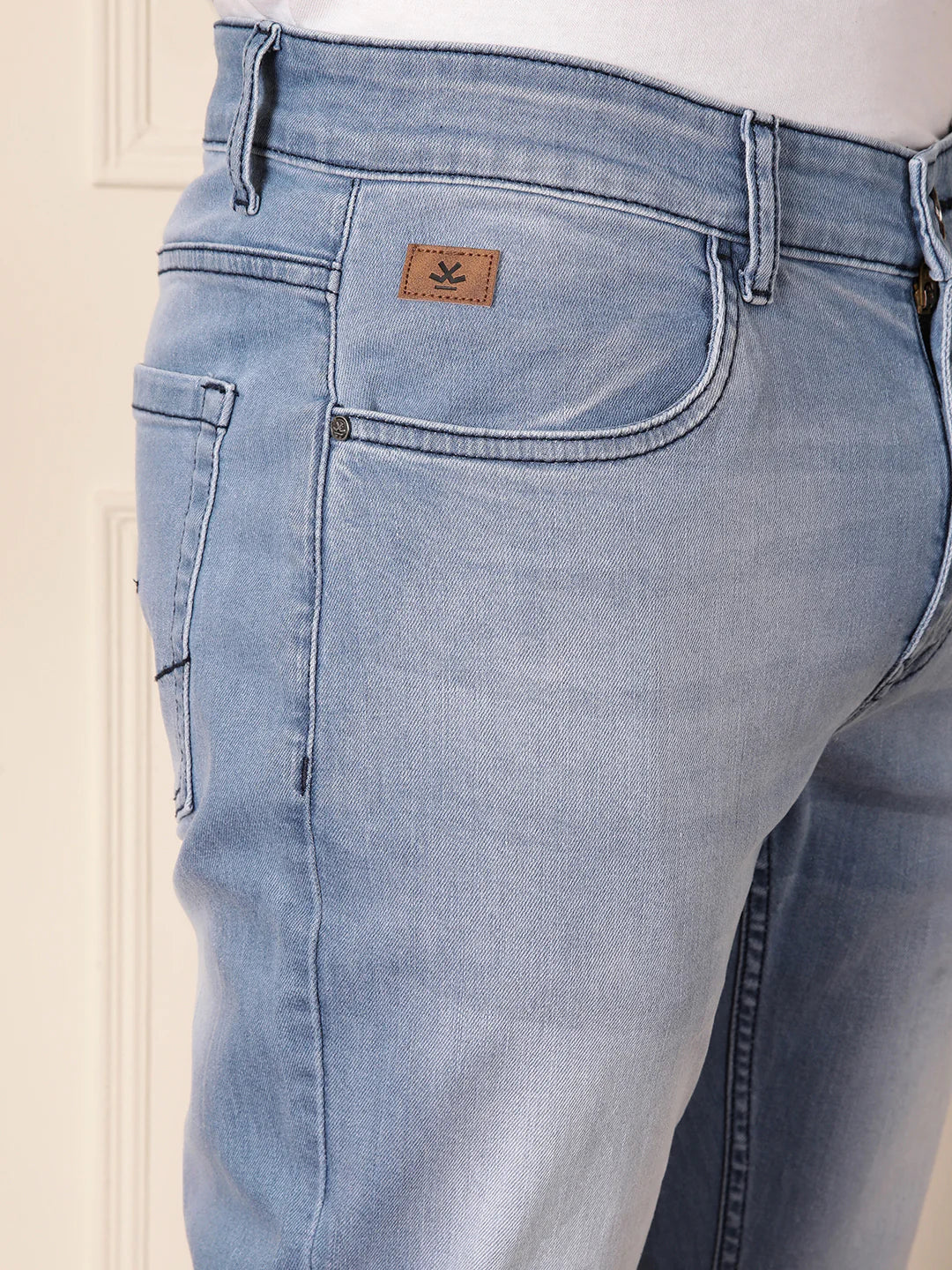 Heavy Fade Straight Fit Jeans | Light Blue